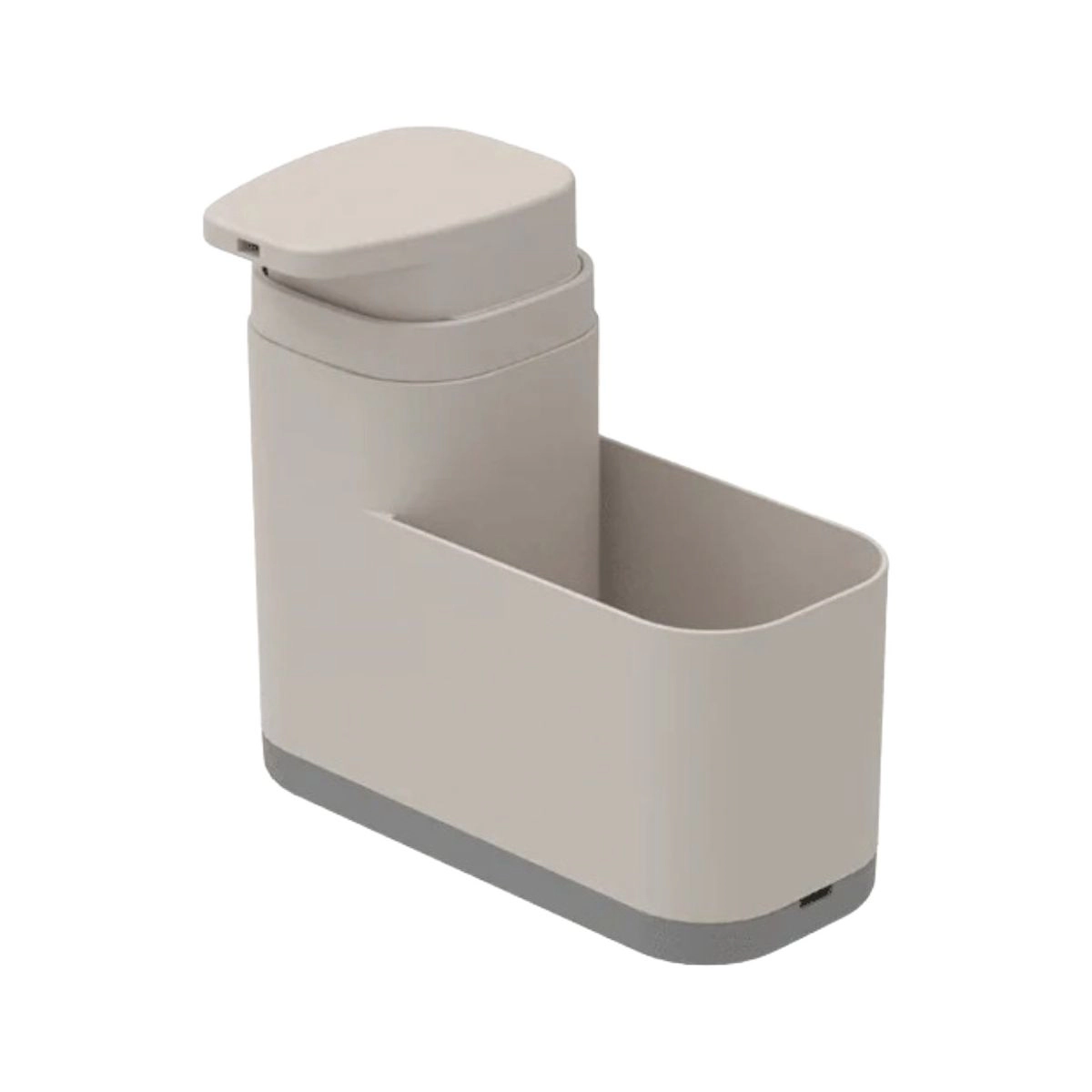 OU 19oz Liquid Soap Dispenser w/ Extended Sponge Holder & Drip Tray, Refillable Plastic Space Saving Sink Organizer