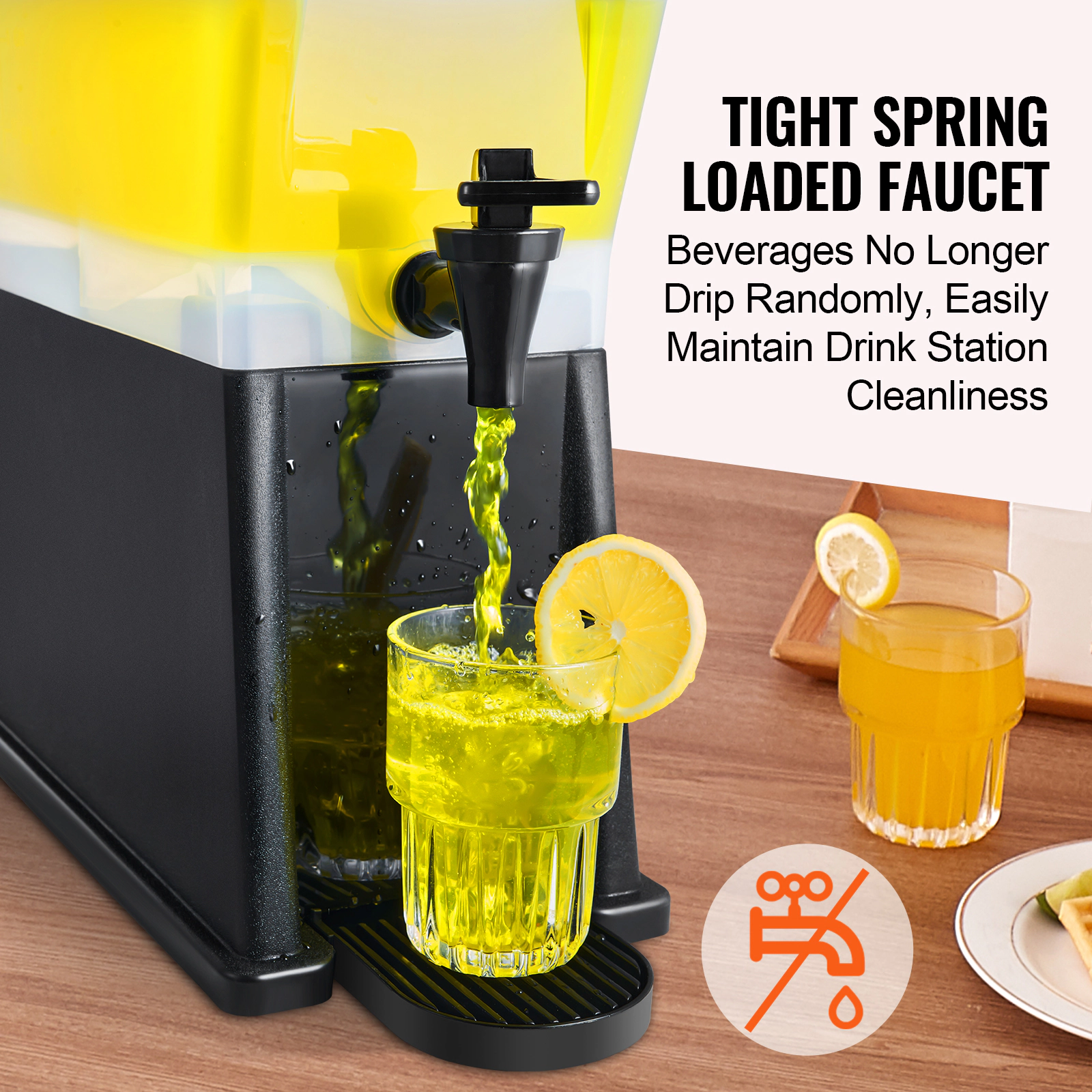 HONGGE Beverage Dispenser, Drink Dispenser for Parties, Juice with Stand Spigot