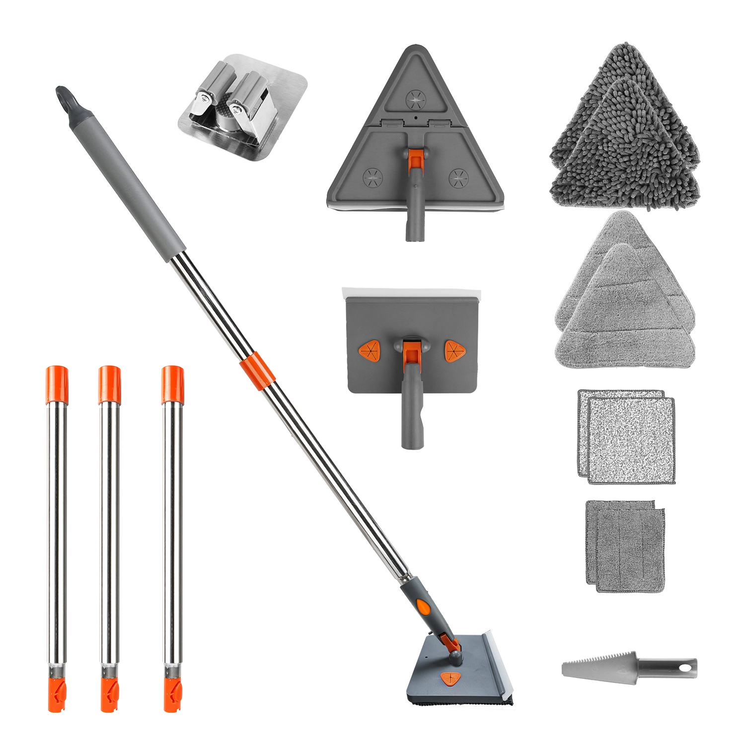 GBruno 2-in-1 Extendable Baseboard Cleaner Mop