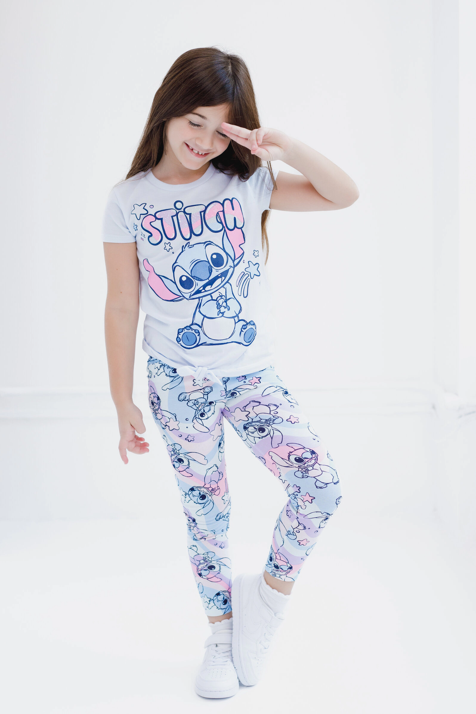 Disney Lilo & Stitch Girls' 2-Piece T-Shirt and Pants Set
