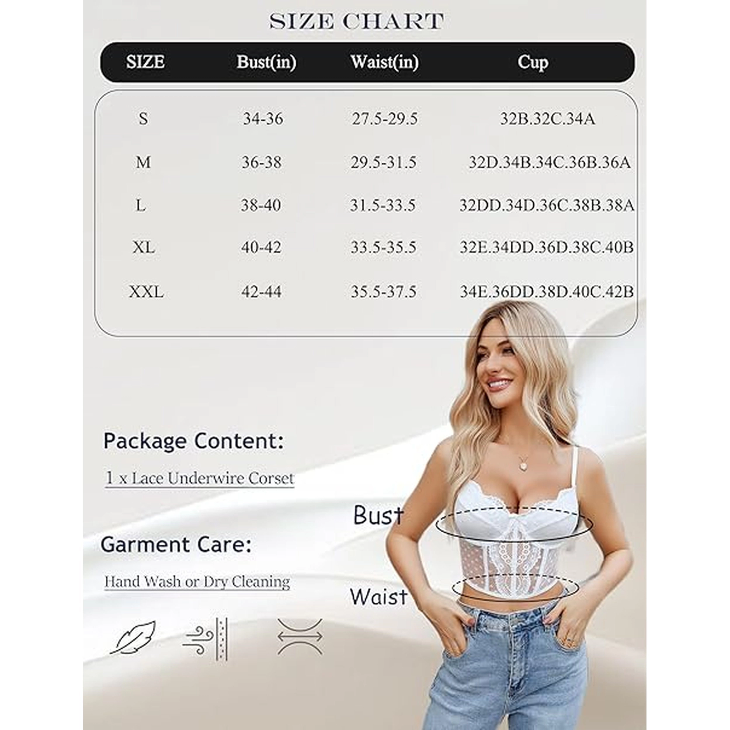 Avidlove Women's Lace V Neck Bustier Corset Crop Top
