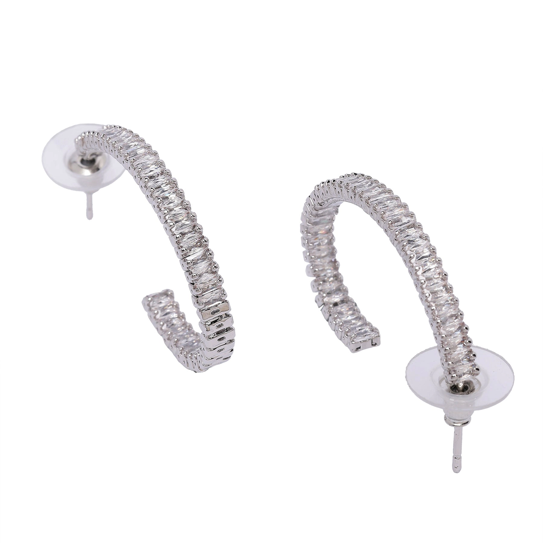 AGP PARIS Womens C-shaped Hoop Earrings