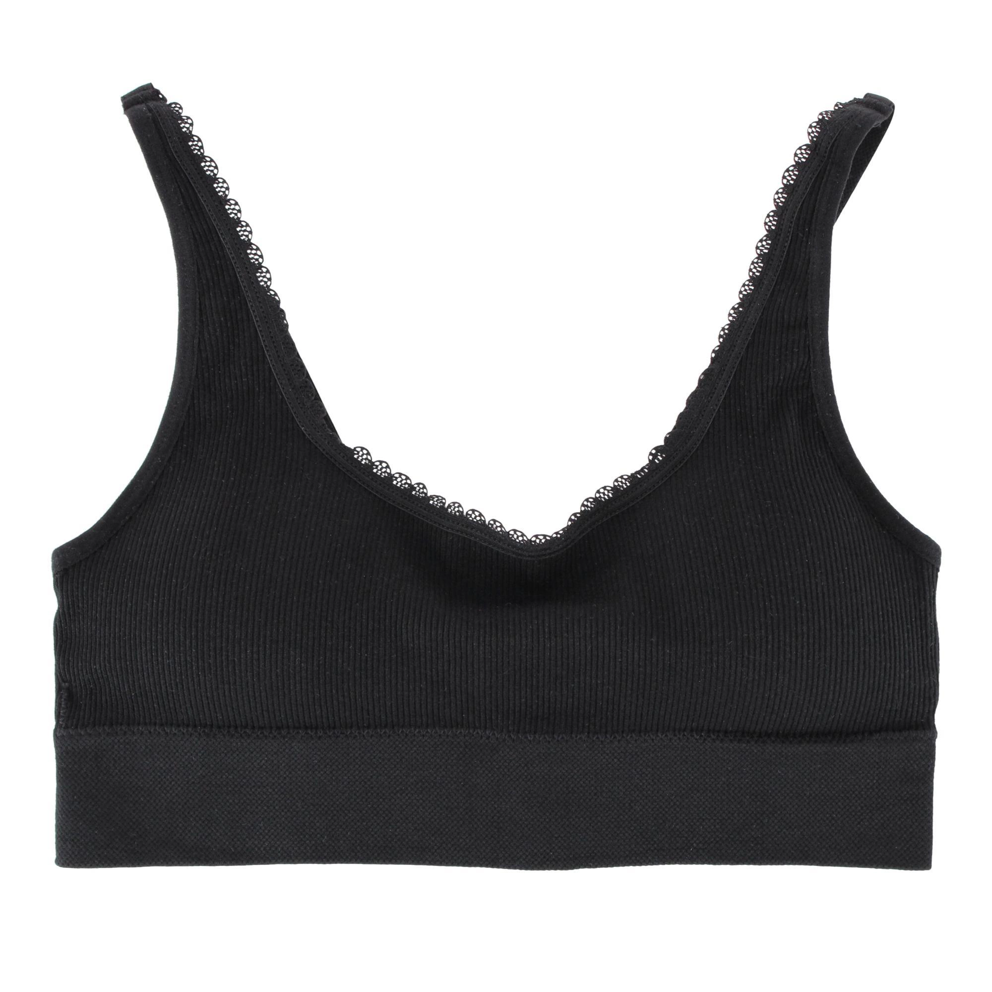 Carrie Amber Women's Textured Rib Seamless Bra (3 Pack)