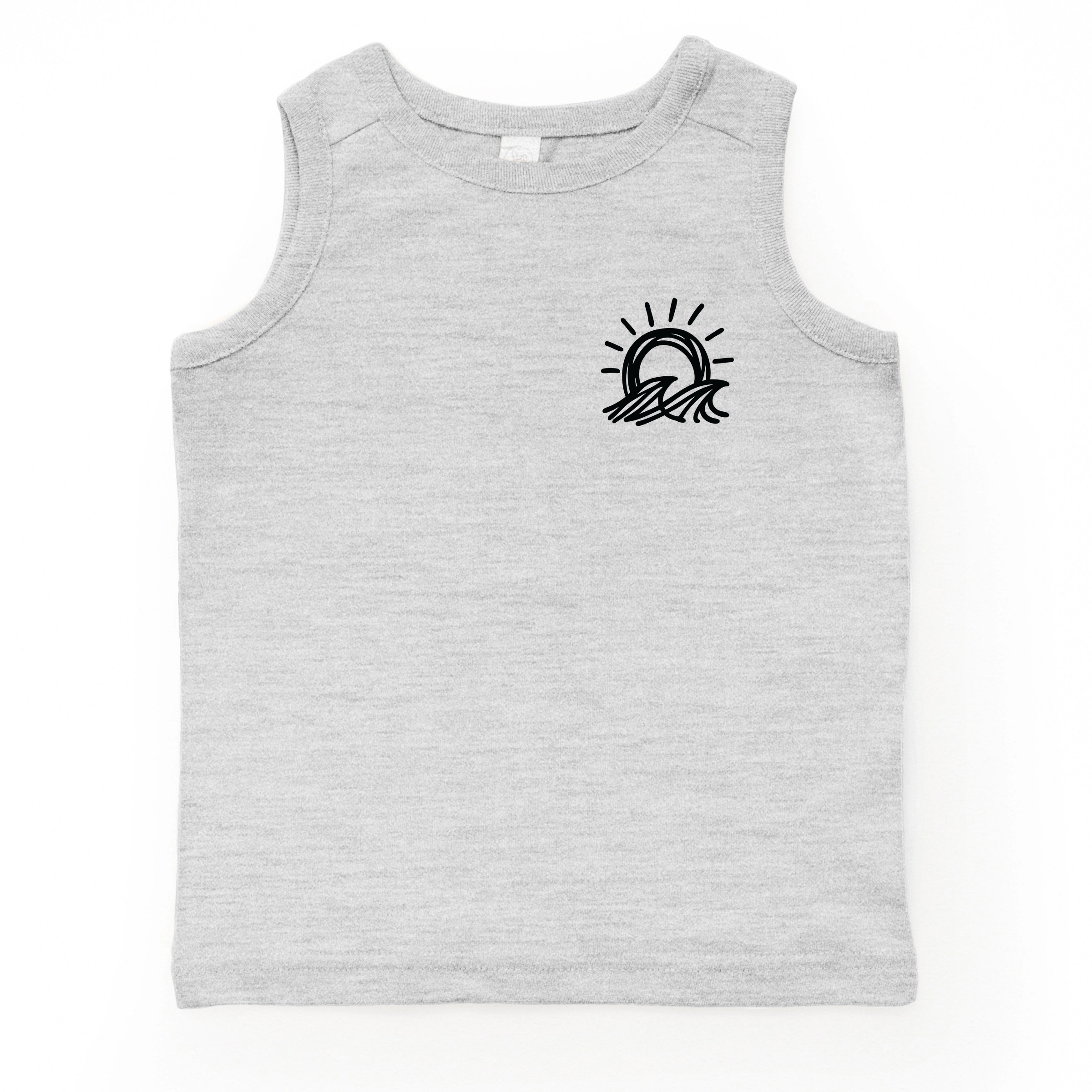 The Juniper Shop - Sun and Waves Sketch Youth Tank Top