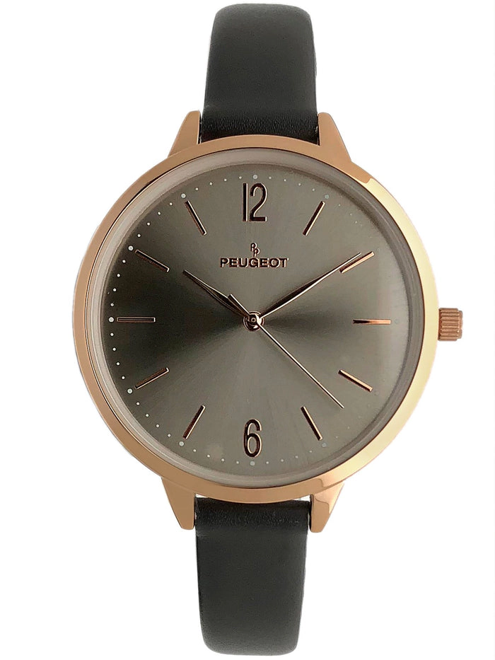 Peugeot Women's 38mm Grey Watch Minimalist Skinny 11mm Strap Watch