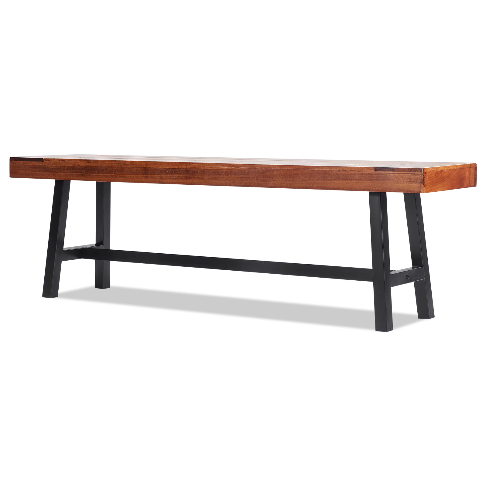 HONGGE Outdoor Bench Wood Garden Bench for Outdoors Outdoor Garden Park Bench with Backrest and Armrests Capacity Bench