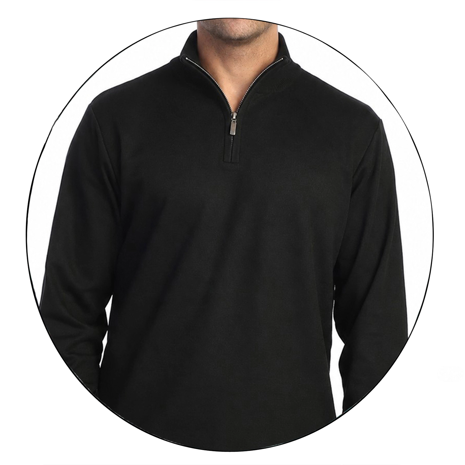 Gioberti Men's Jacquard Quarter Zip Pullover Sweater