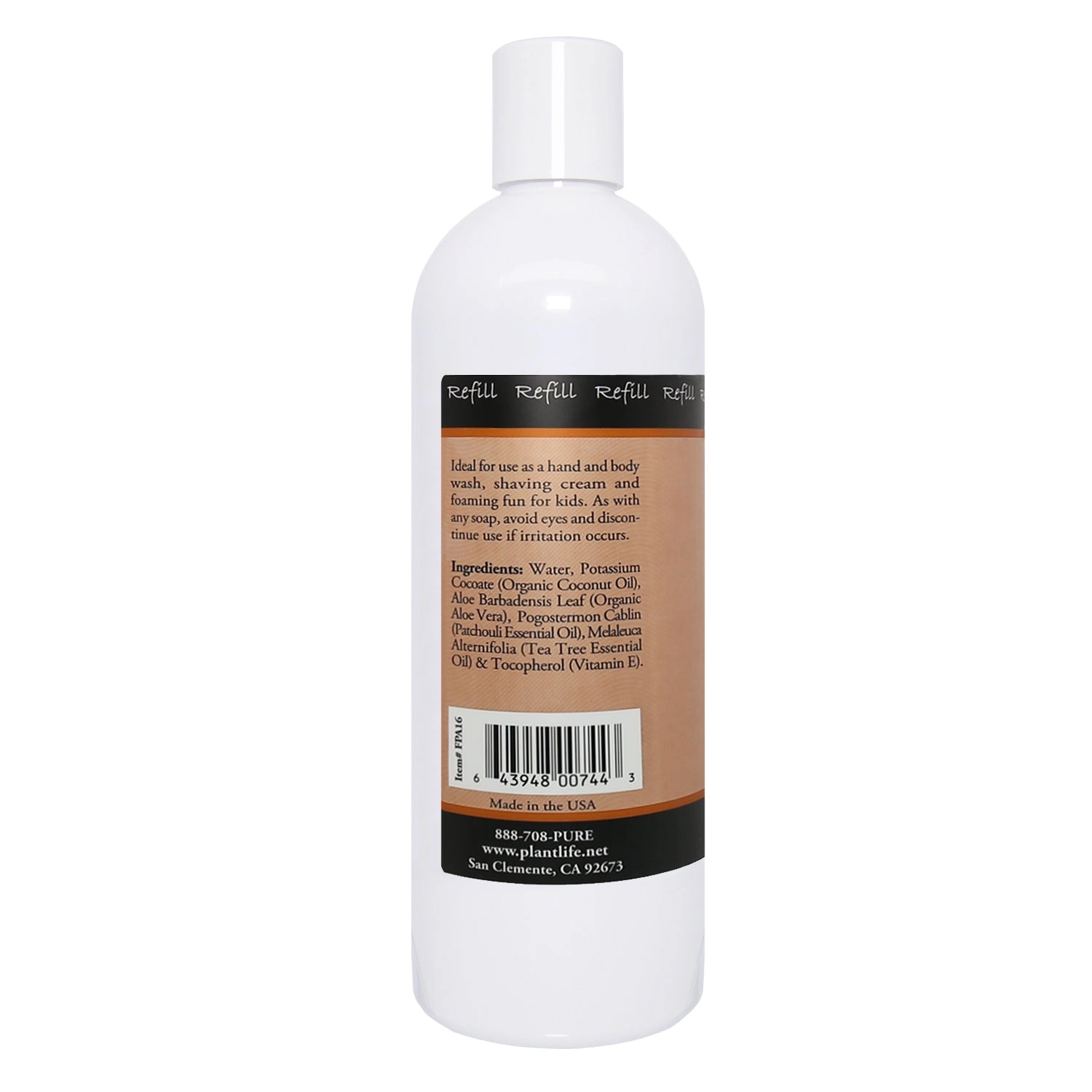 Plantlife Patchouli Hand & Body Foam Soap Refill
