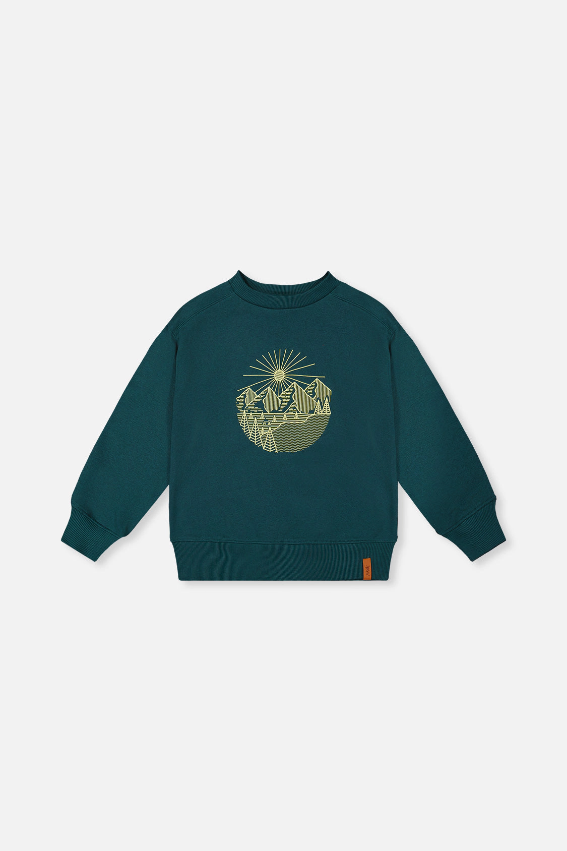 Deux par Boys Fleece Crewneck Sweatshirt with Nature Graphic