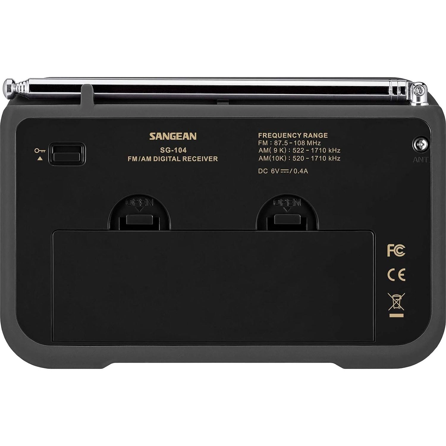 SANGEAN SG-104 Portable AM/FM Digital Clock Radio