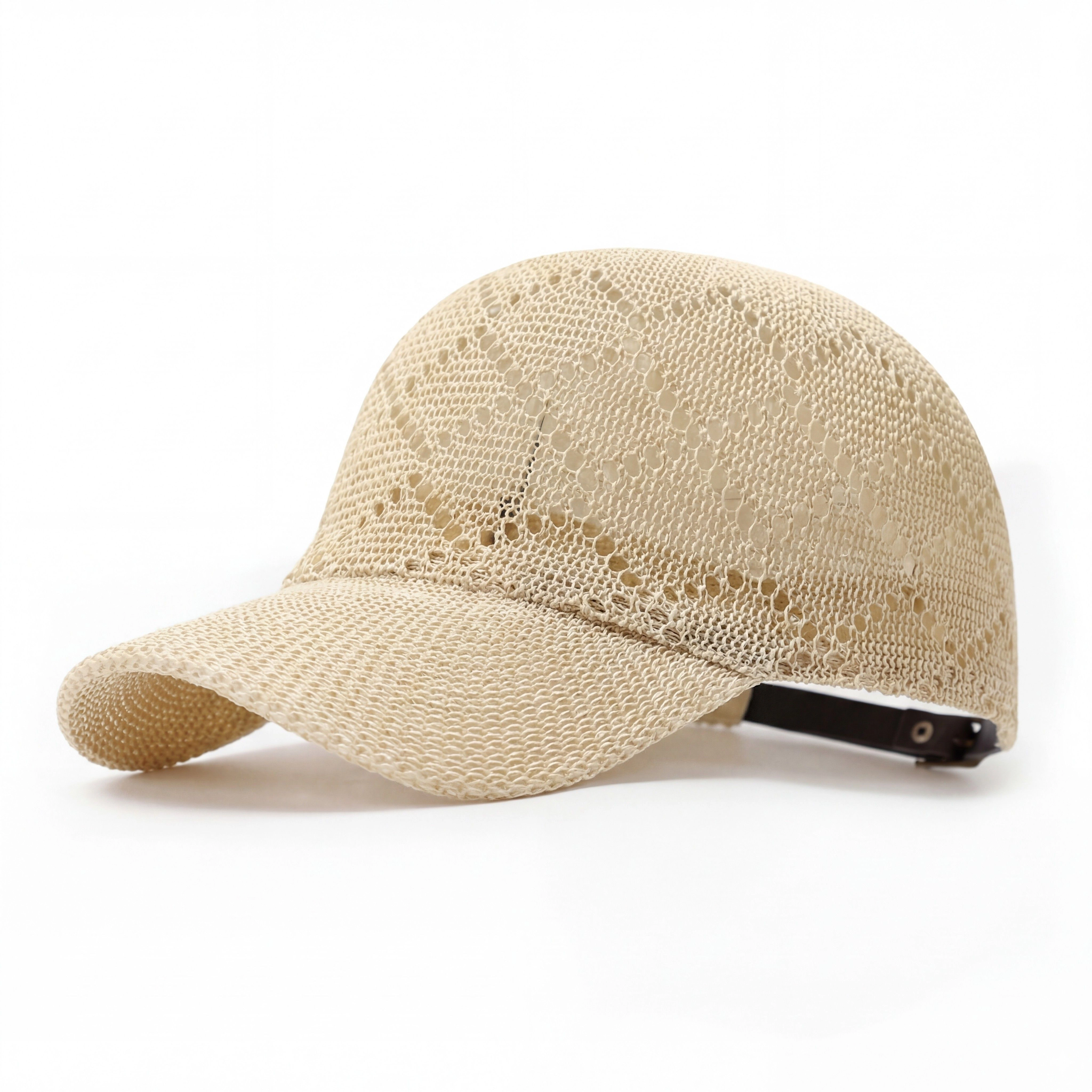 Anna-Kaci Women's Women Woven Straw Baseball Hat Breathable Mesh Cap Lightweight Summer Sun Visor