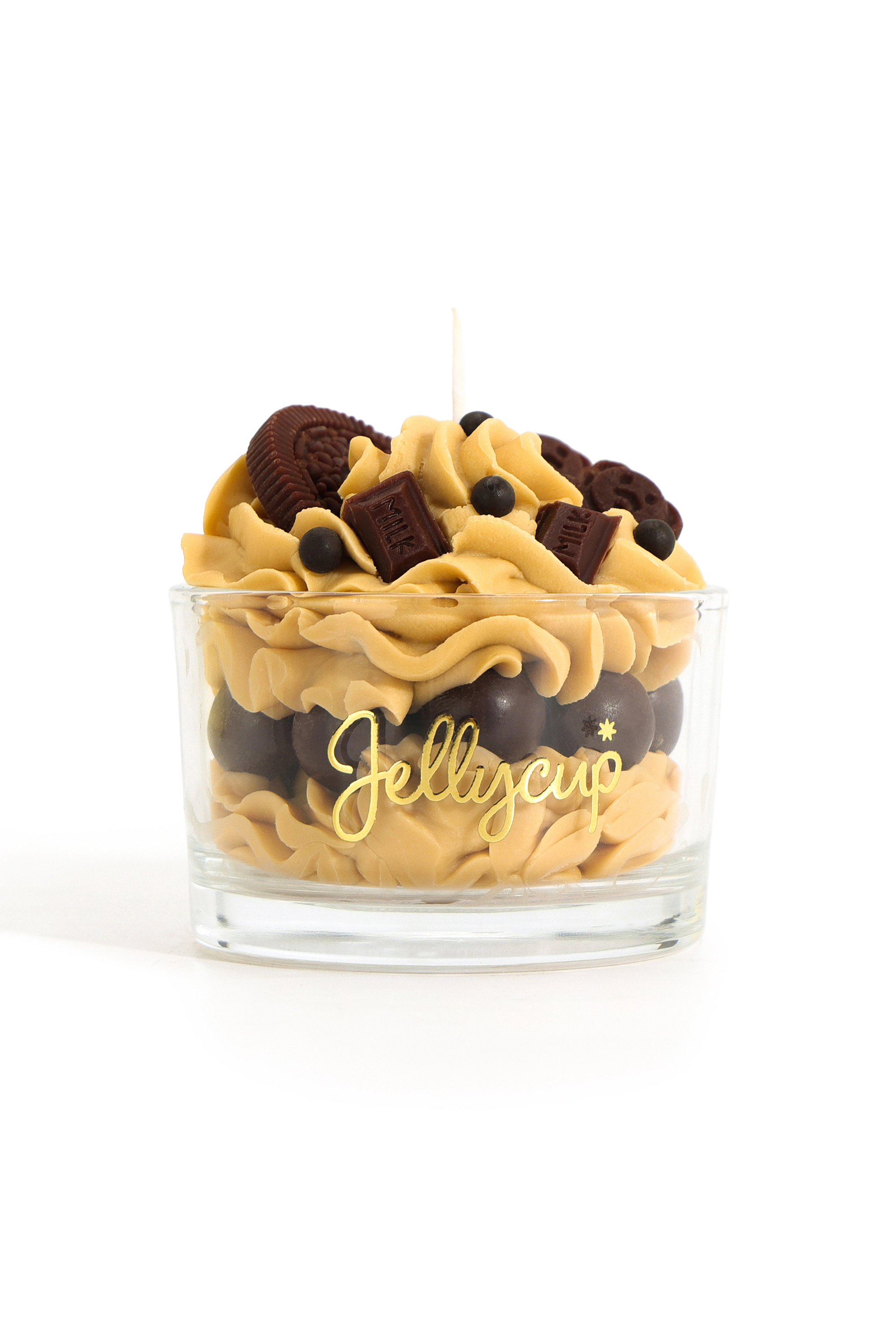 Jellycup Unisex Chocolate Cookie Scented Dessert Cup Soy Wax Candle