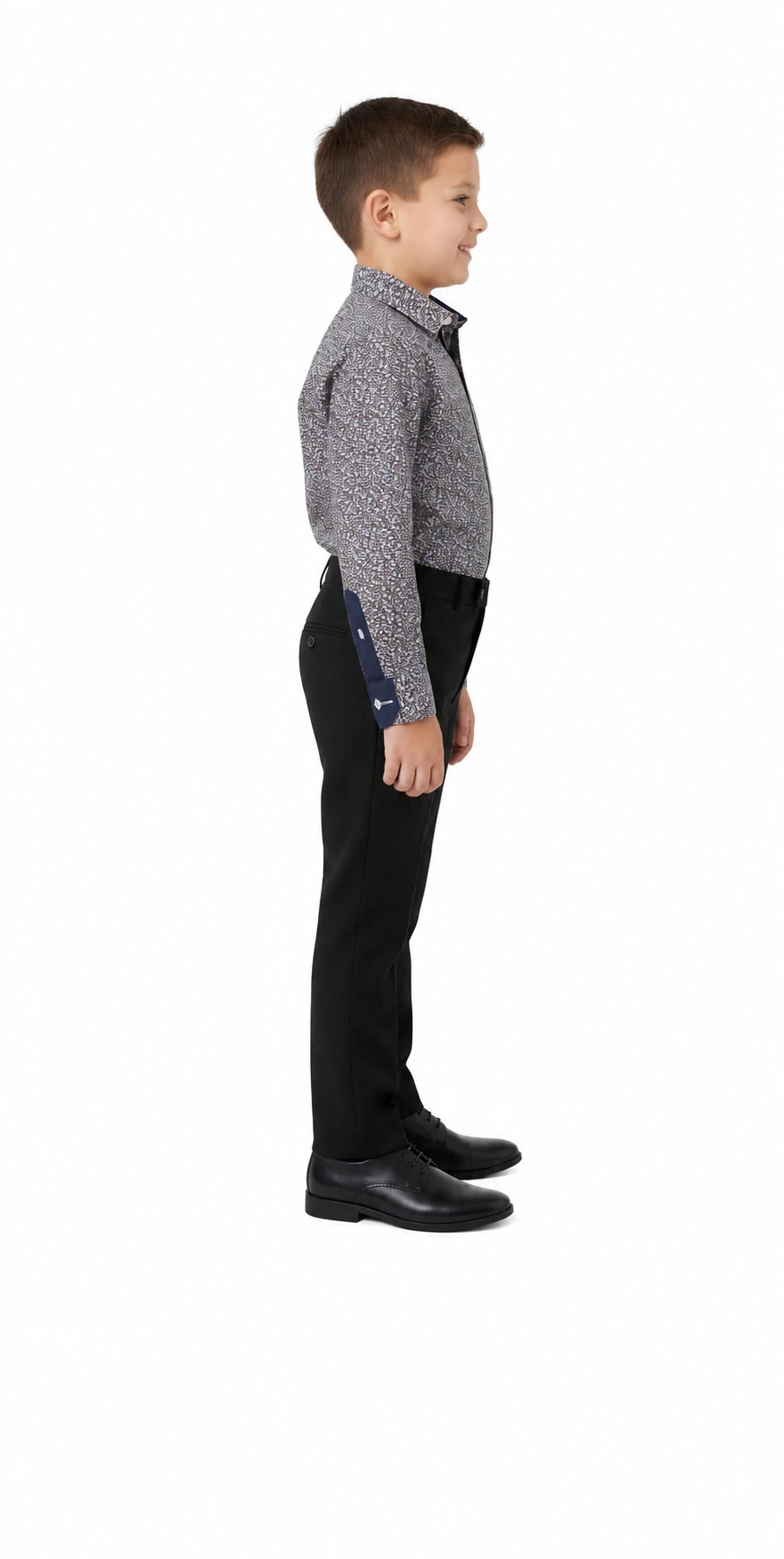 Elie Balleh Boys Slim Fit Printed Short Sleeve Shirt