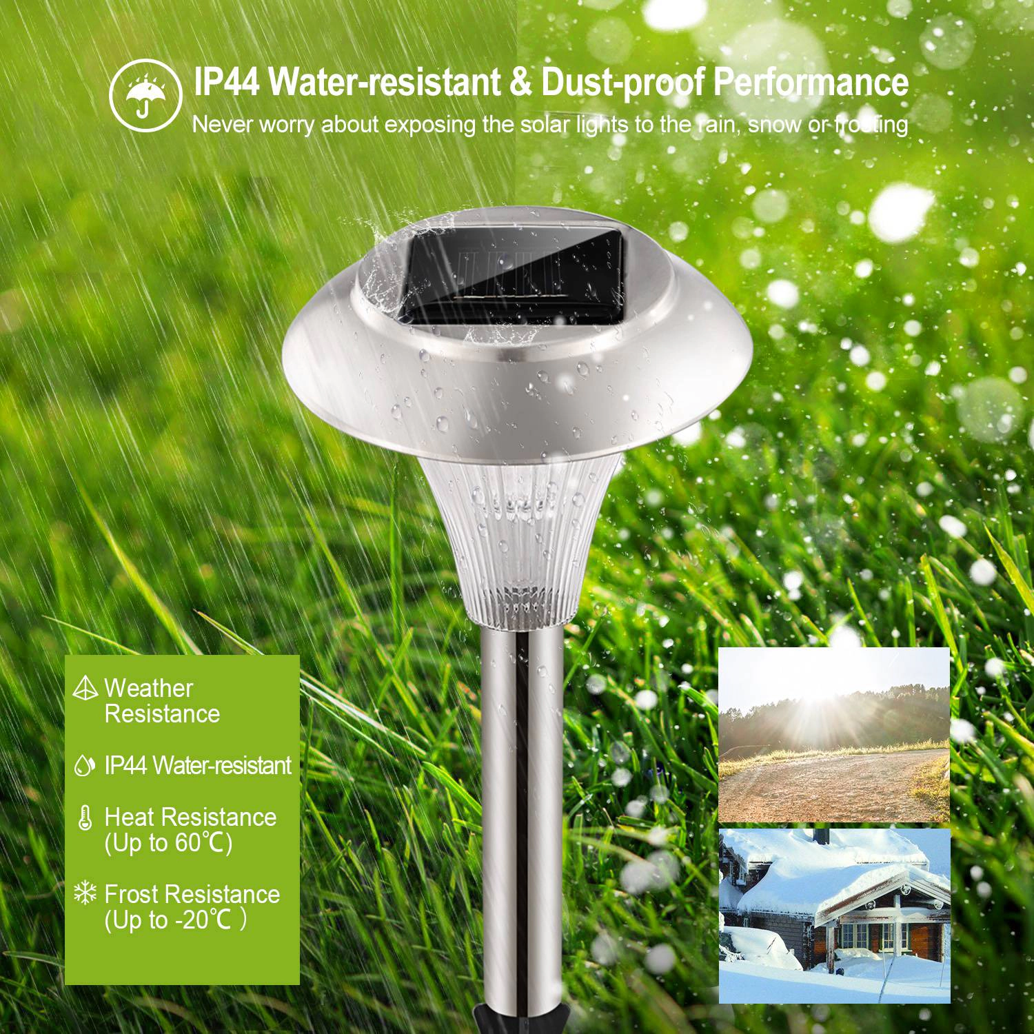 GBruno 12-Pack Color Changing Solar Garden Lights