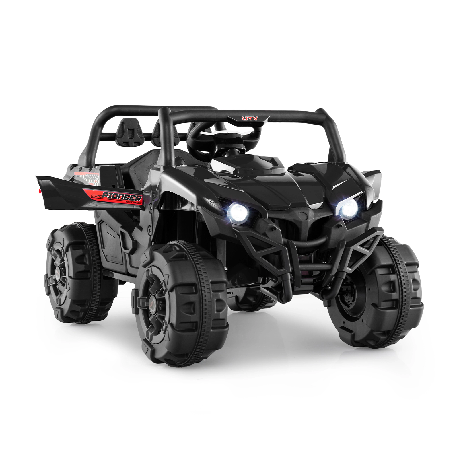 LJG Kids 12V Battery Powered Electric Vehicle with Remote Control and 3 Speeds