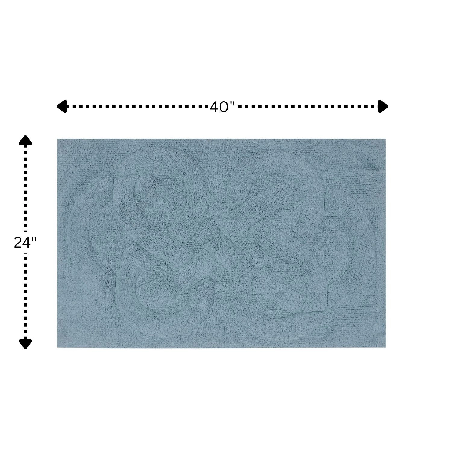 Tuft Twisted 220 GSF Non Skid Back Bath Rug 24inx40in by Knightsbridge