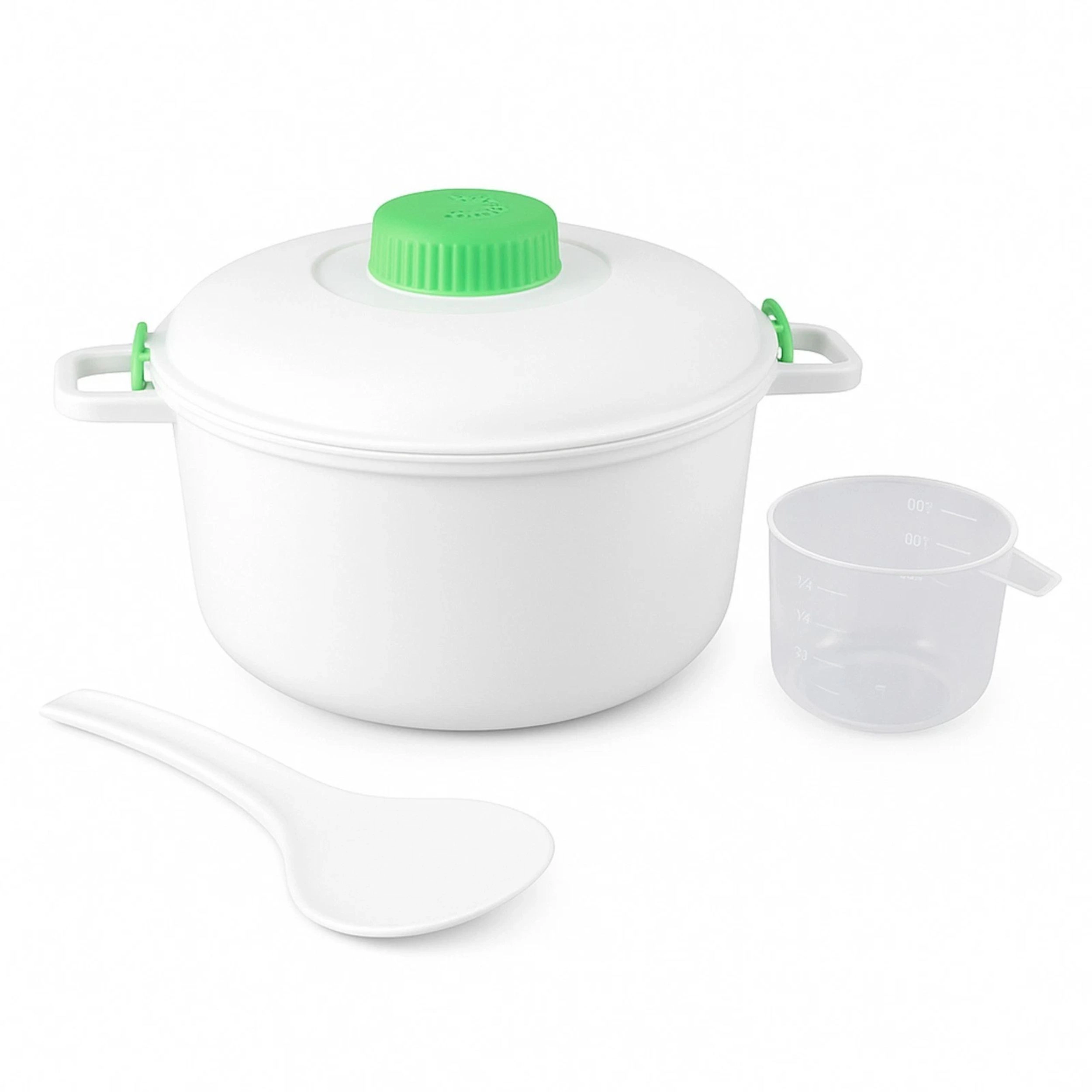 Home Collection 2.8L Microwave Food Steamer with Rice Spoon & Measuring Cup