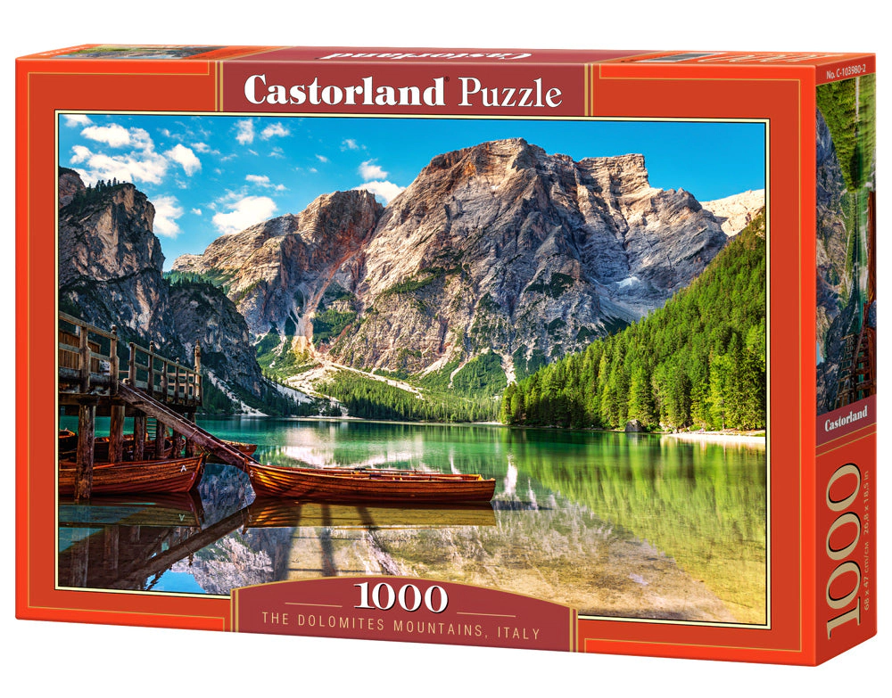 CASTORLAND 1000 Piece Jigsaw Puzzles, The Dolomites Mountains, Italy , Idyllic view, Landscape puzzle, C-103980-2