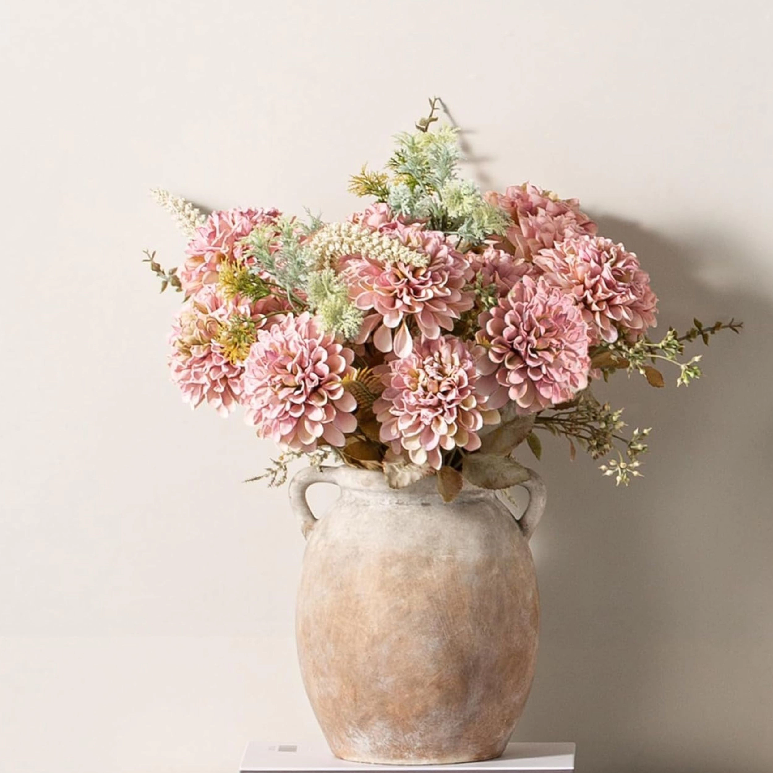 Stock Preferred 7.6 Inch Rustic Ceramic Flower Vase Farmhouse Terracotta Decorative