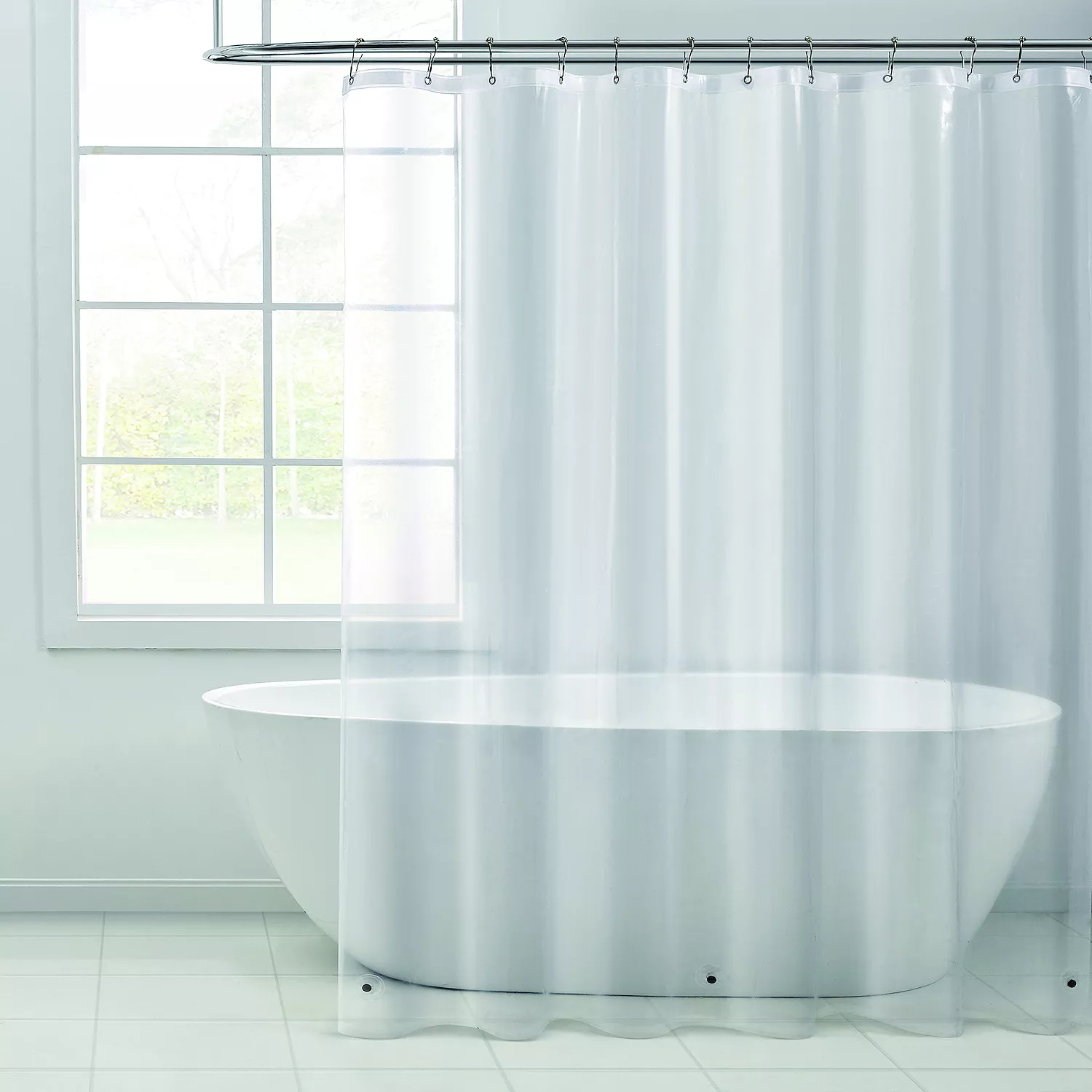 Dainty Home Light Weight Shower Curtain Liner With Magnetized Hem 70" x 72"