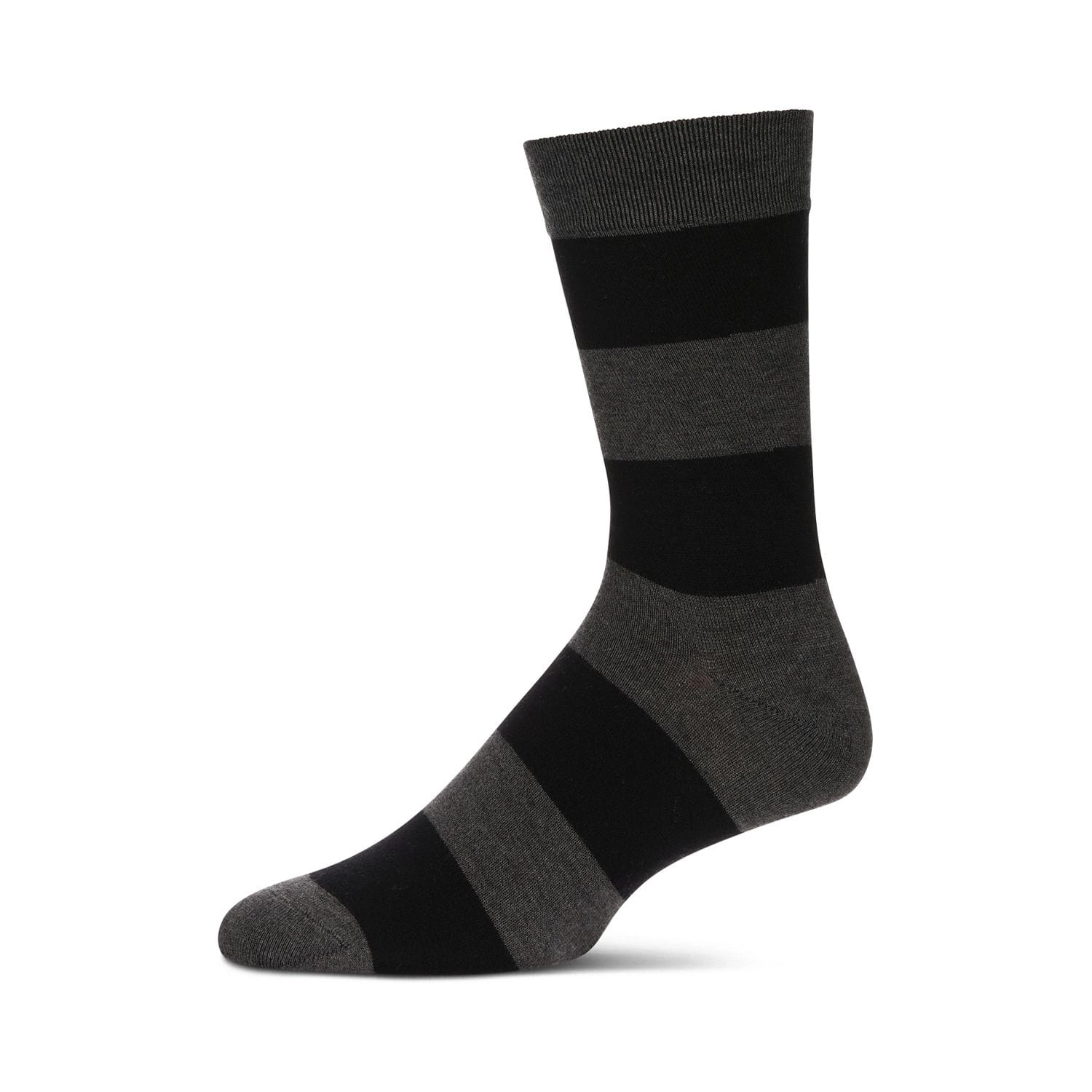MeMoi Men's Rugby Striped Luxuriously Soft Cashmere Blend Crew Socks