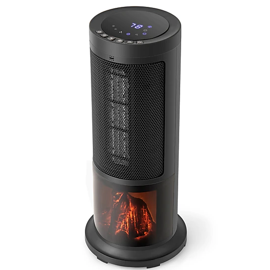 LJG 17 Inch 1500W Portable Tower Space Heater with 135° Oscillation