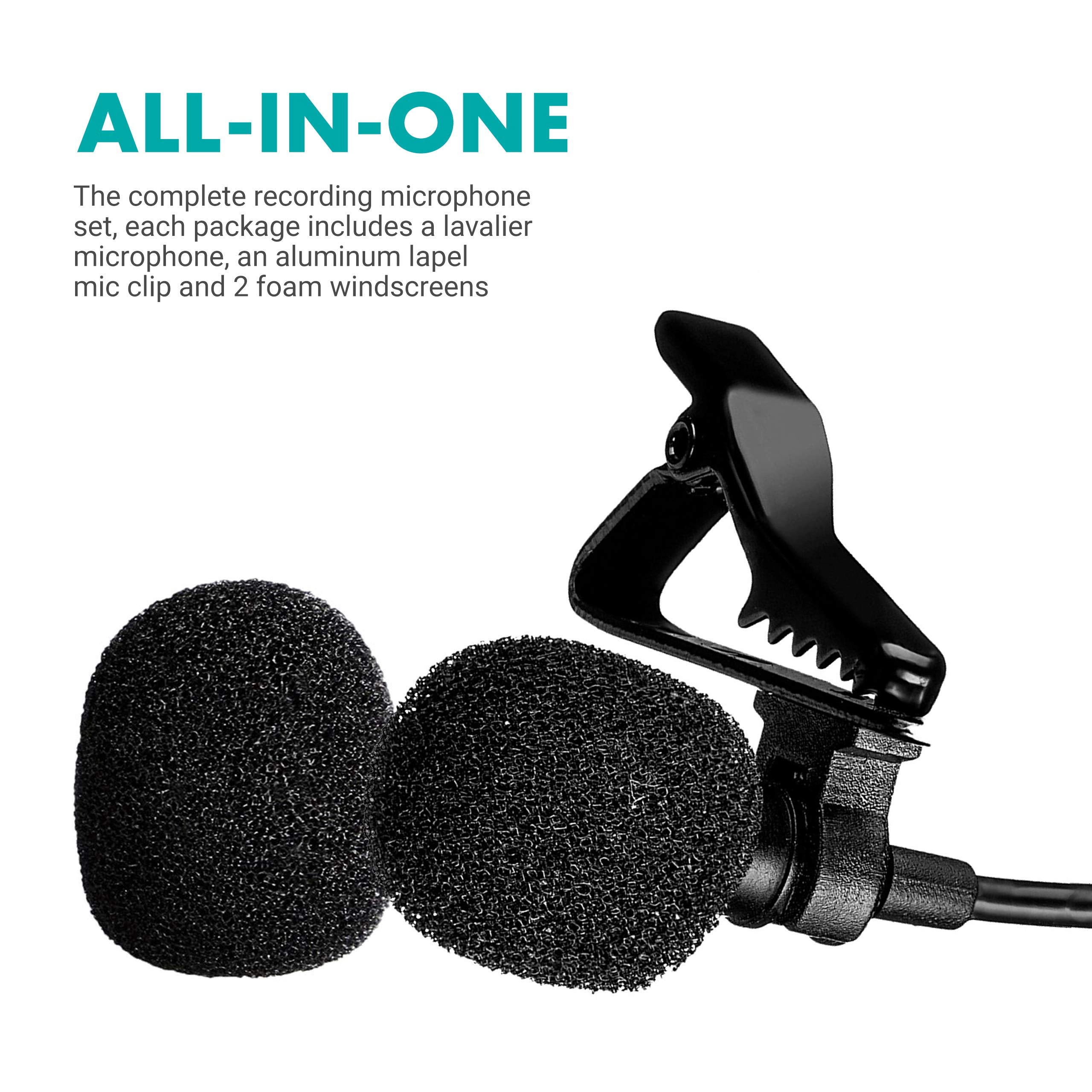 Movo M1 USB Lavalier Lapel Clip-on Omnidirectional Computer Microphone for Laptop, PC and Mac, Perfect Podcasting