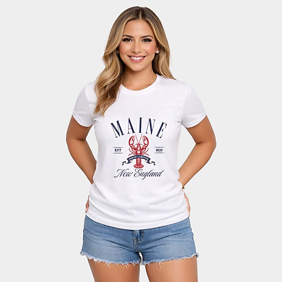 Simply Sage Market - Maine New England - Women's Short Sleeve Graphic T-Shirt