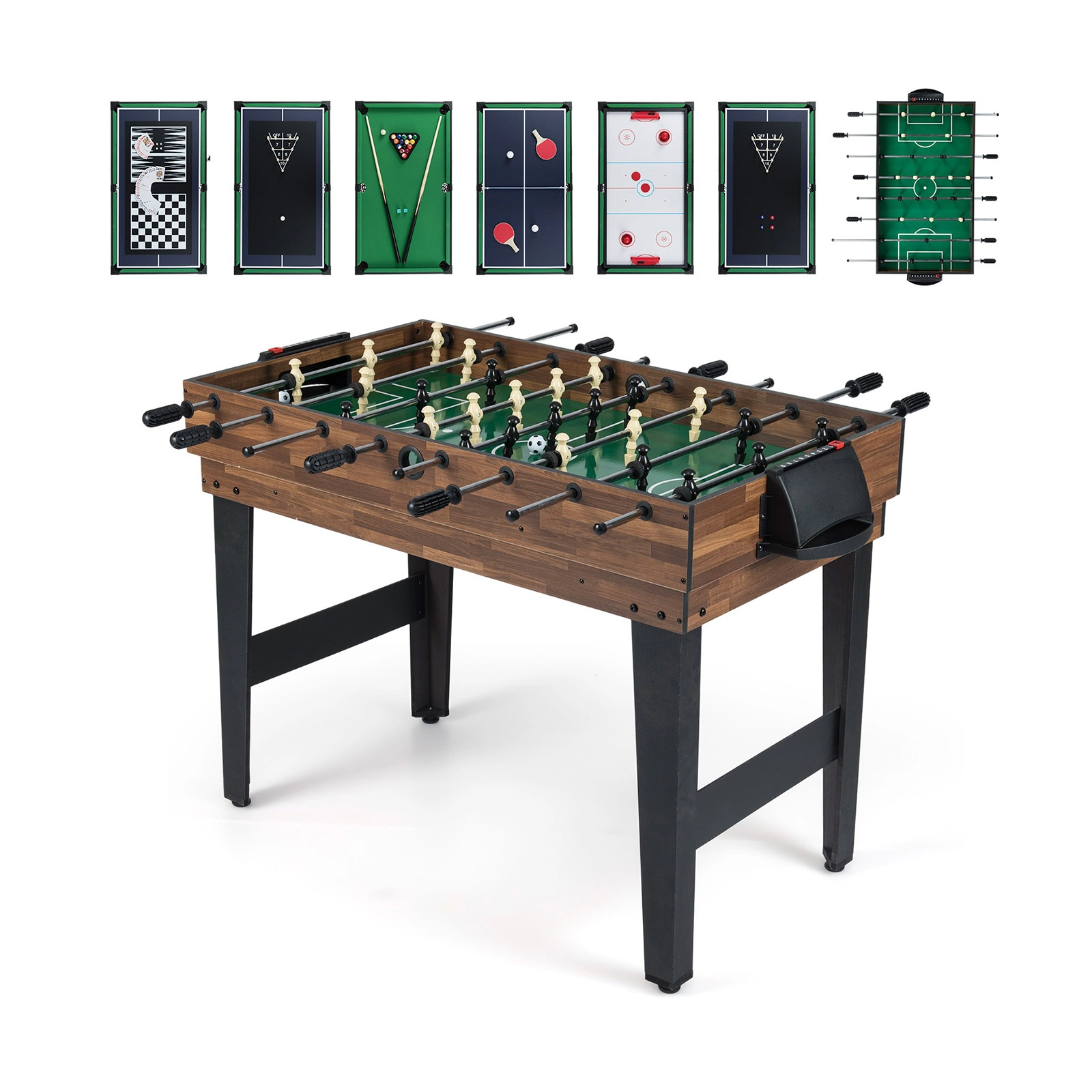 SUGIFT 10-in-1 50-in Multi Game Table Set with Foosball Billiards Bowling Shuffleboard and Hockey