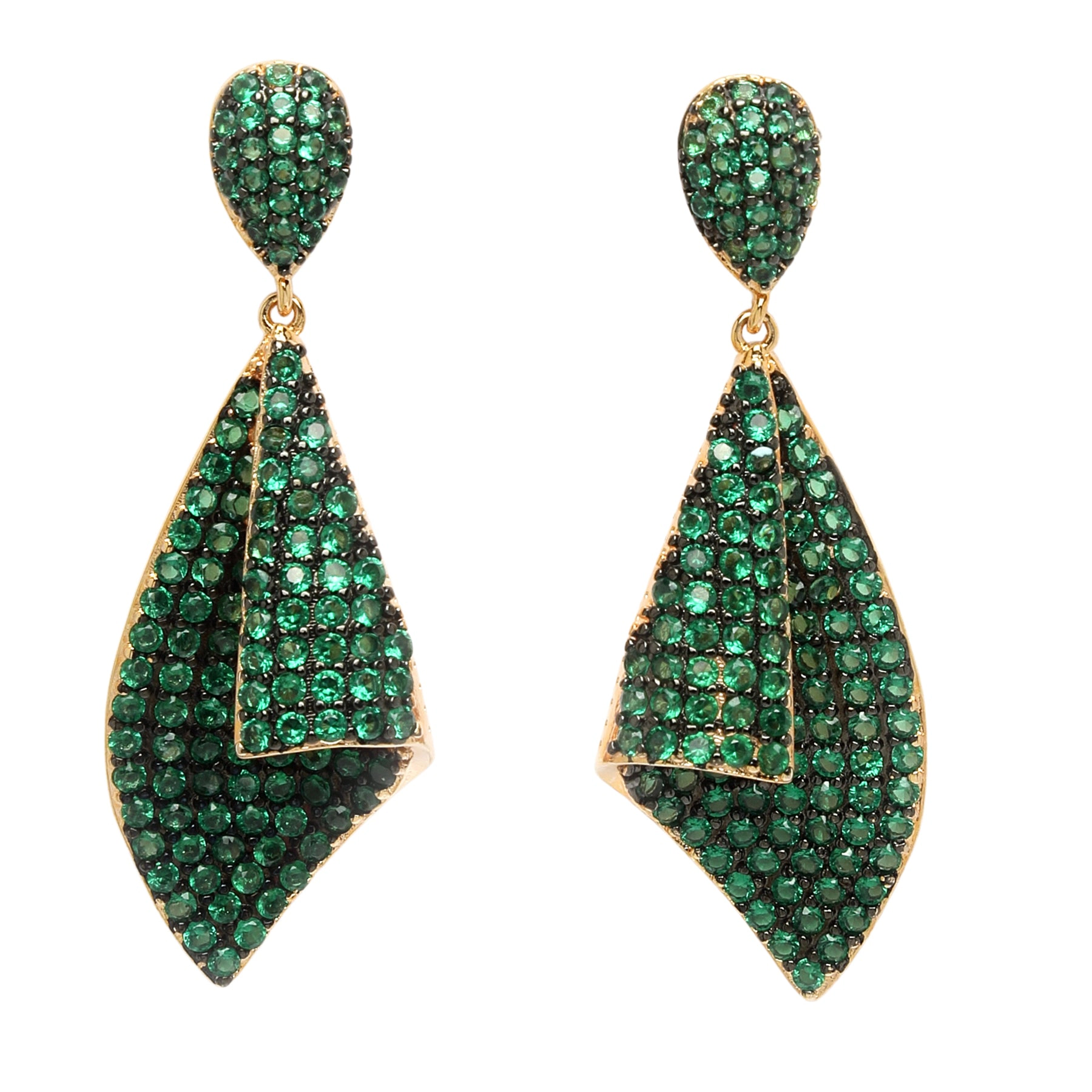AGP PARIS Womens Diva Collection Modern Asymmetry Drop Earrings