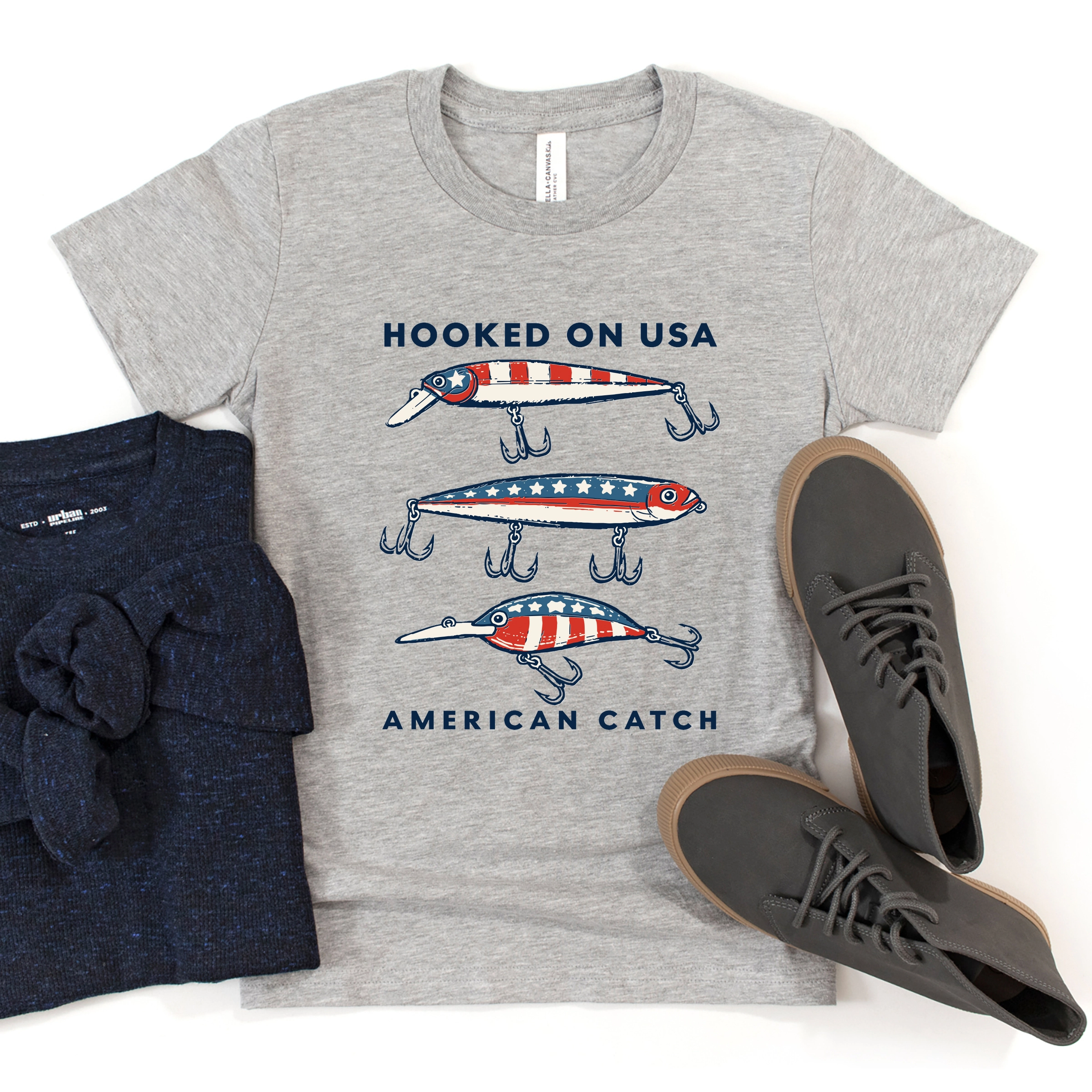The Juniper Shop - Hooked On USA Youth Short Sleeve Graphic T-Shirt