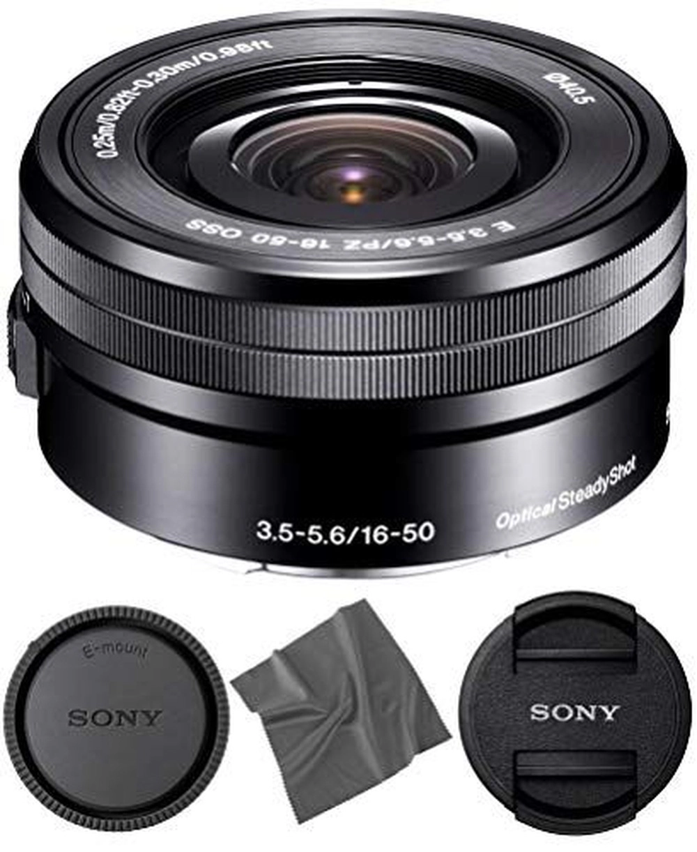 Sony SELP1650 16-50mm OSS Lens: Sony E PZ 16-50mm f/3.5-5.6 OSS Lens (Black) + AOM Pro Starter Bundle Kit Combo -
