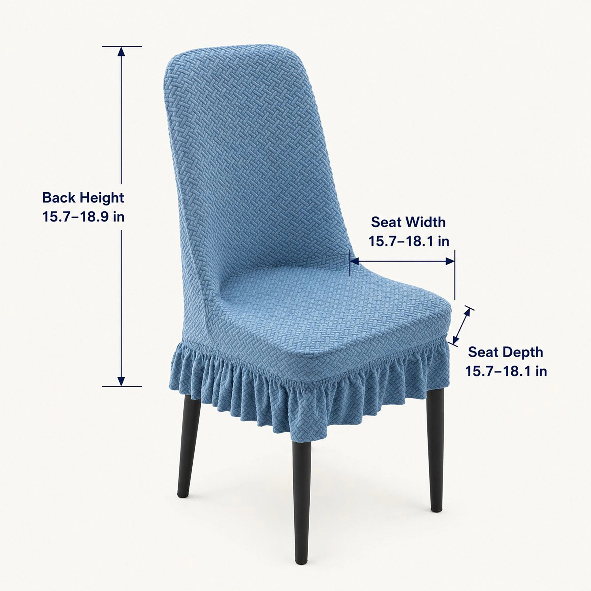 Alilang Textured Stretch Dining Chair Cover with Ruffled Skirt