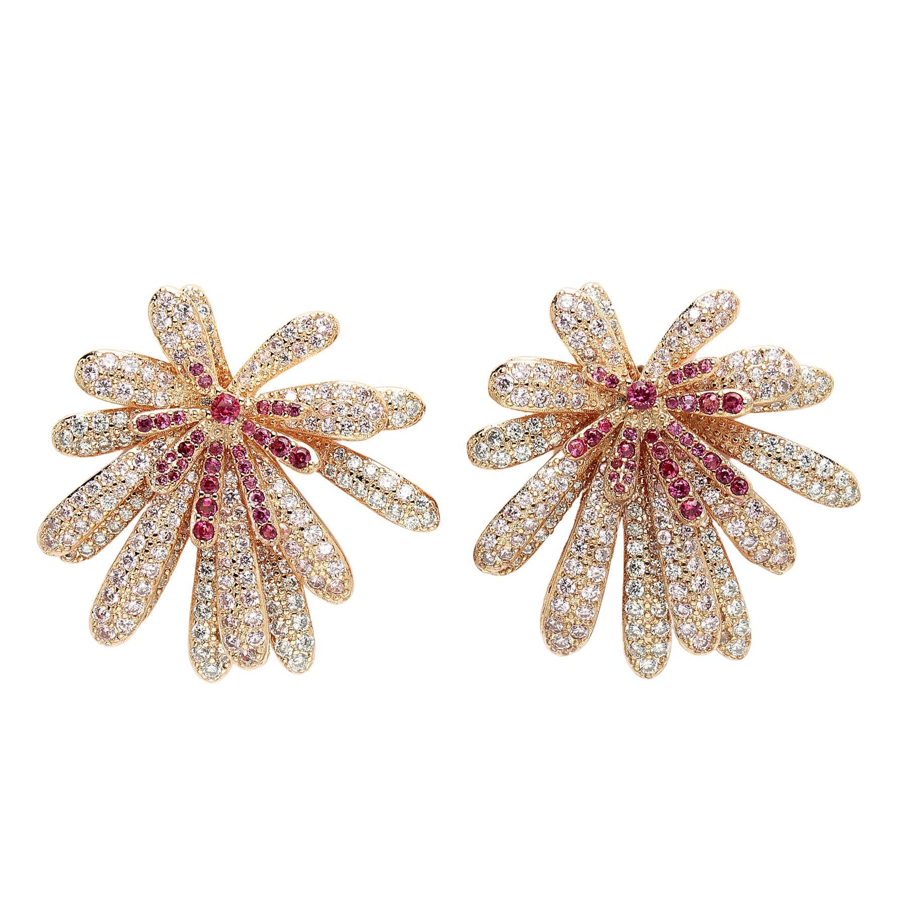 AGP PARIS Womens Diva Collection Daisy Zirconia Stud Earrings