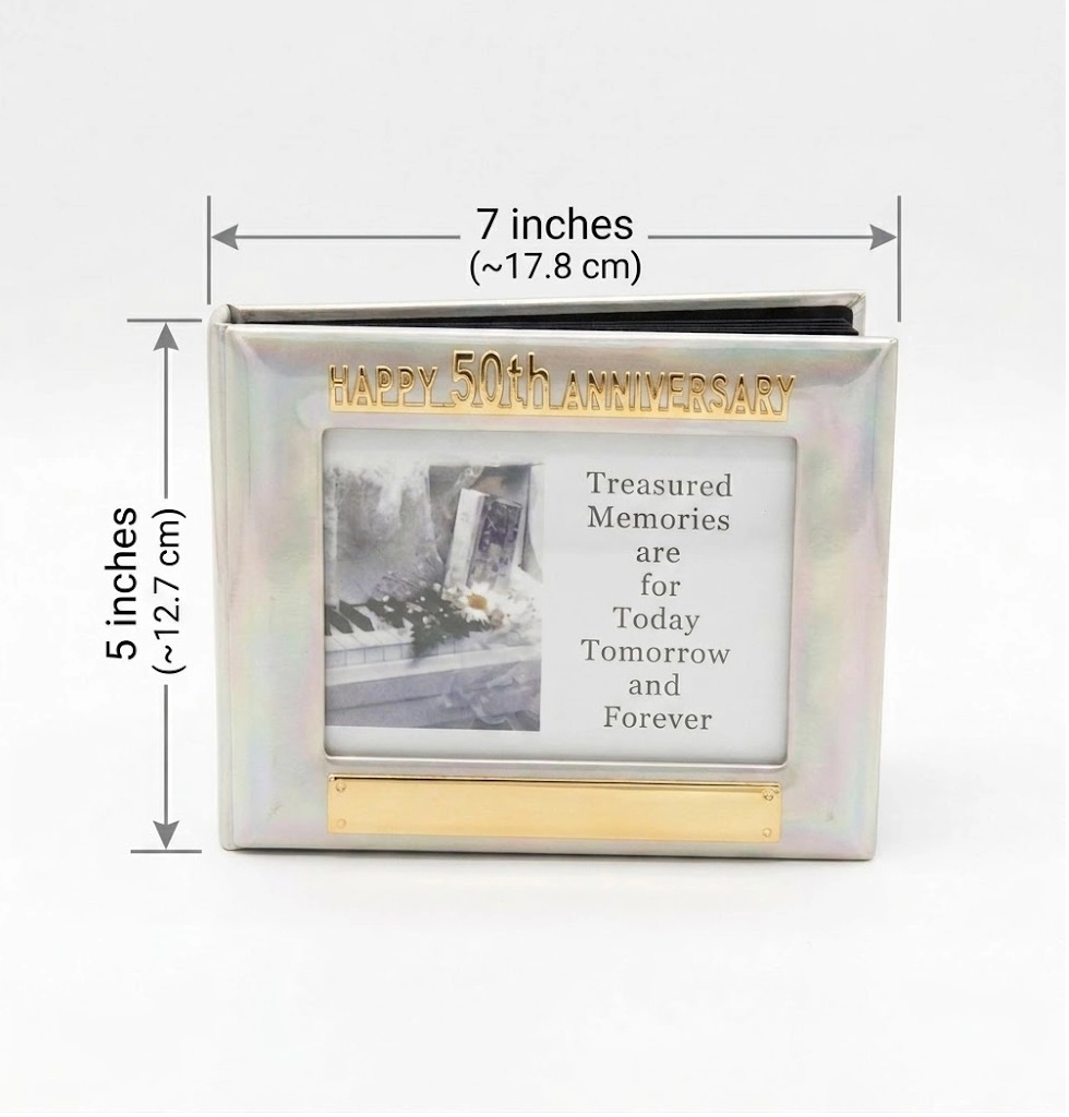 Jiallo Silver Happy 25th Anniversary Keepsake Photo Album
