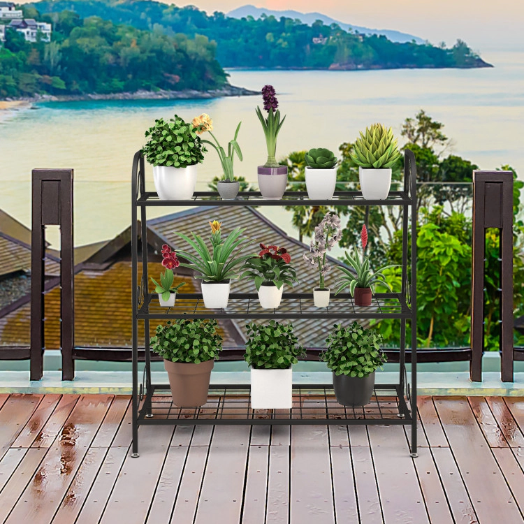 Hivvago Metal Plant Display Shelf