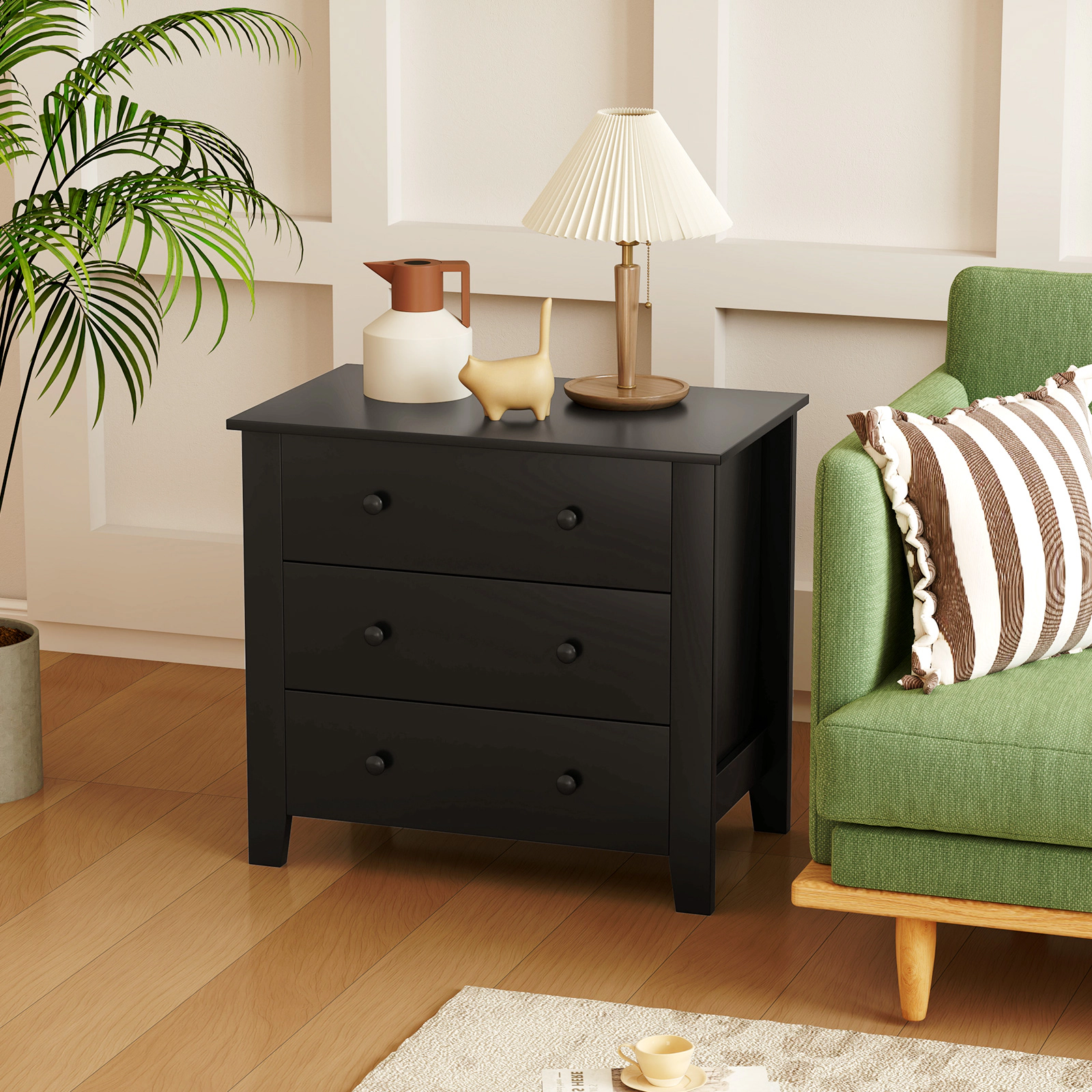 LJG 3 Drawer Dresser Chest of Drawers Bedside Table