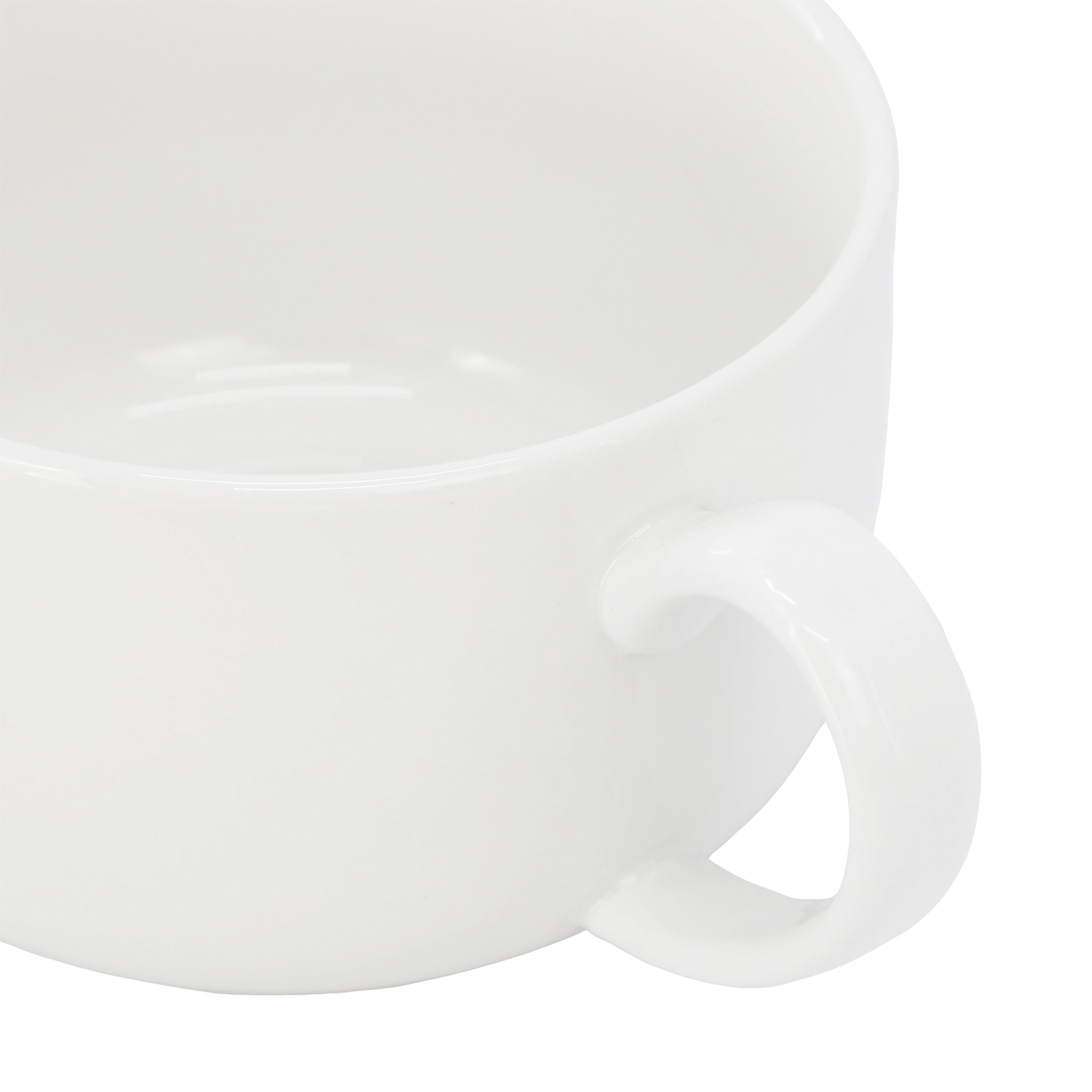 Gibson Home Great Essentials 4 Piece 32.5 Ounce Fine Ceramic Large Latte Mug Set in White