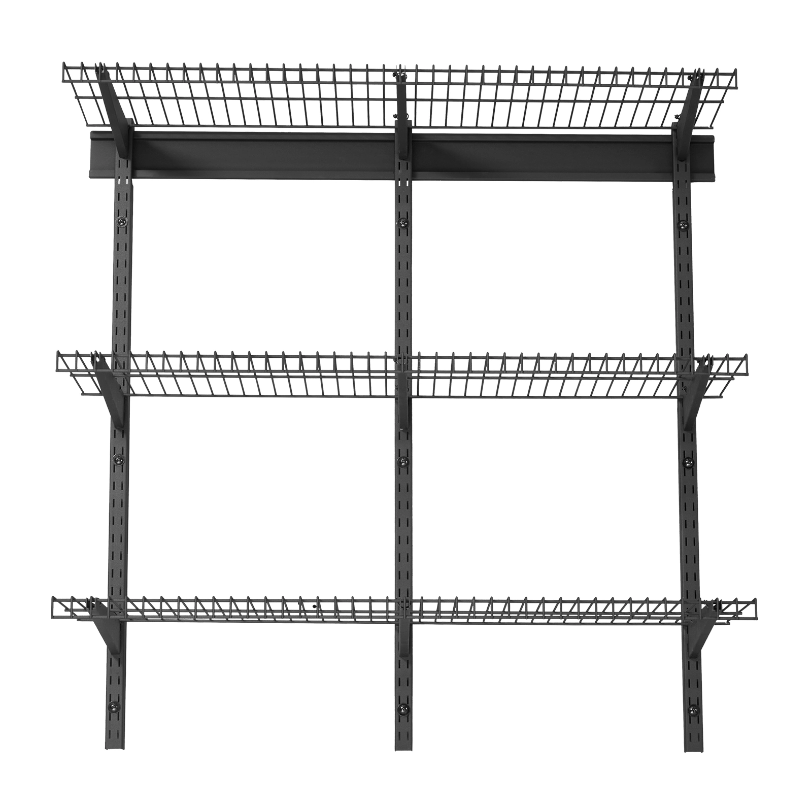 HONGGE Heavy Duty Wall Garage Shelving Steel Wall Mounted Shelving Unit Per Shelf Floating Storage Metal Rack for