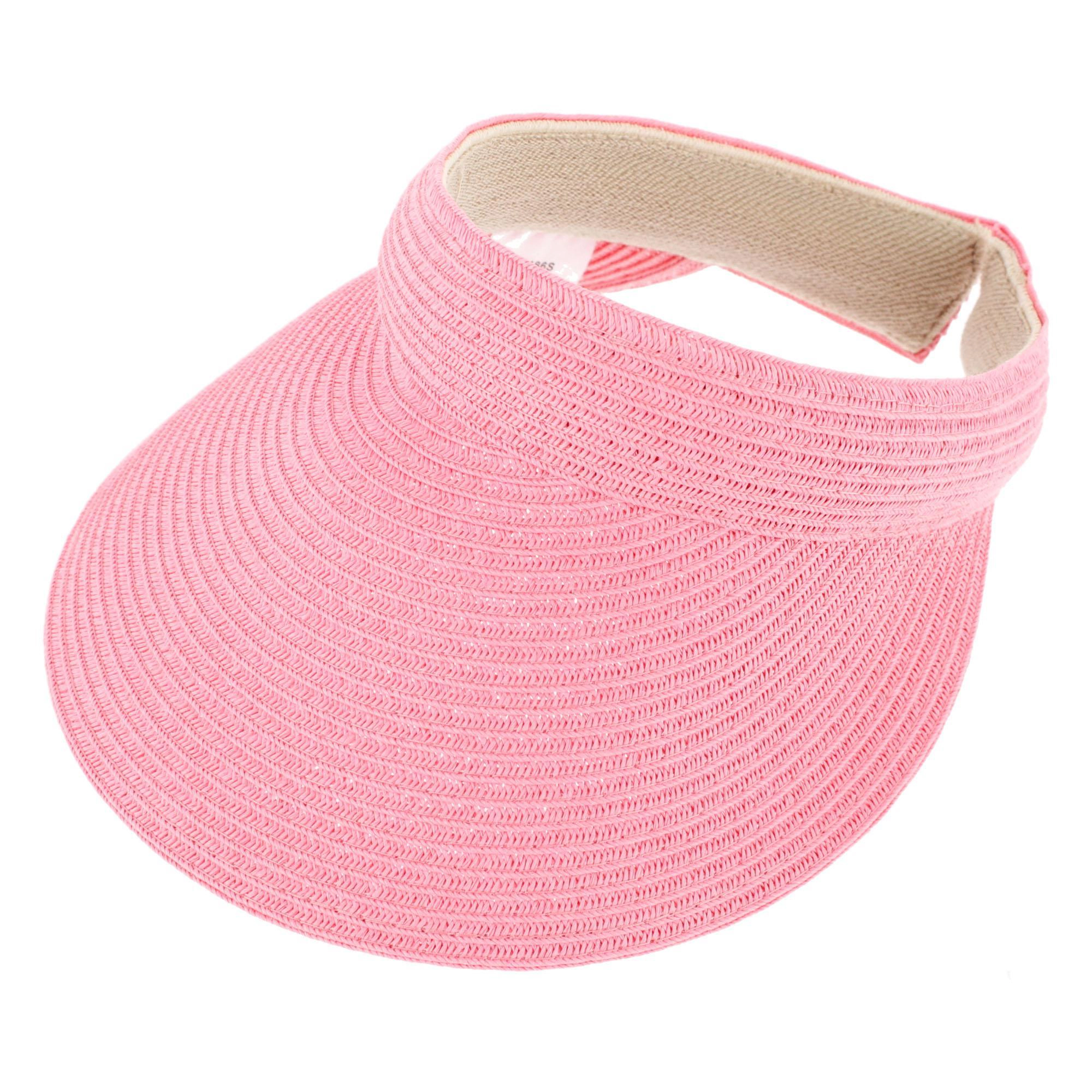 CTM Women's Comfort Staw Sun Visor