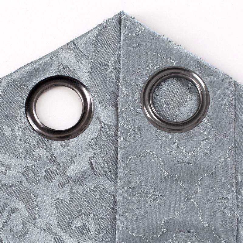 Kate Aurora Regency Collection Raised Jacquard Damask Grommet Top Curtains