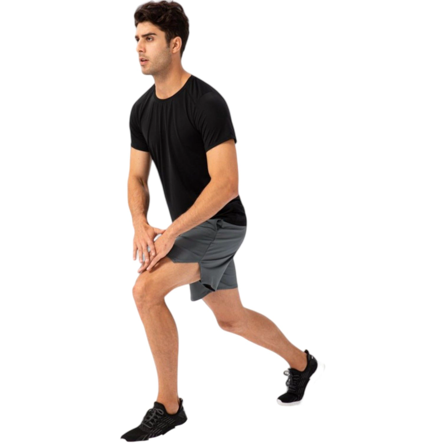 Anna-Kaci Men's Lightweight Crew Neck Short Sleeve Active T-Shirt with Breathable Stretch Fabric for Sports and Training