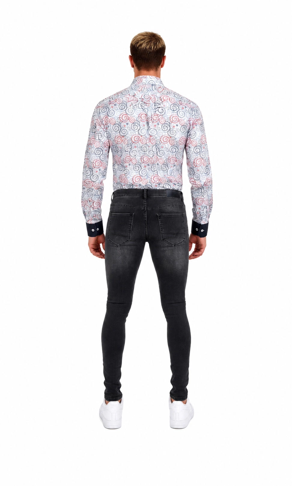 Elie Balleh Slim Fit Mens Bold Button-Down Shirt
