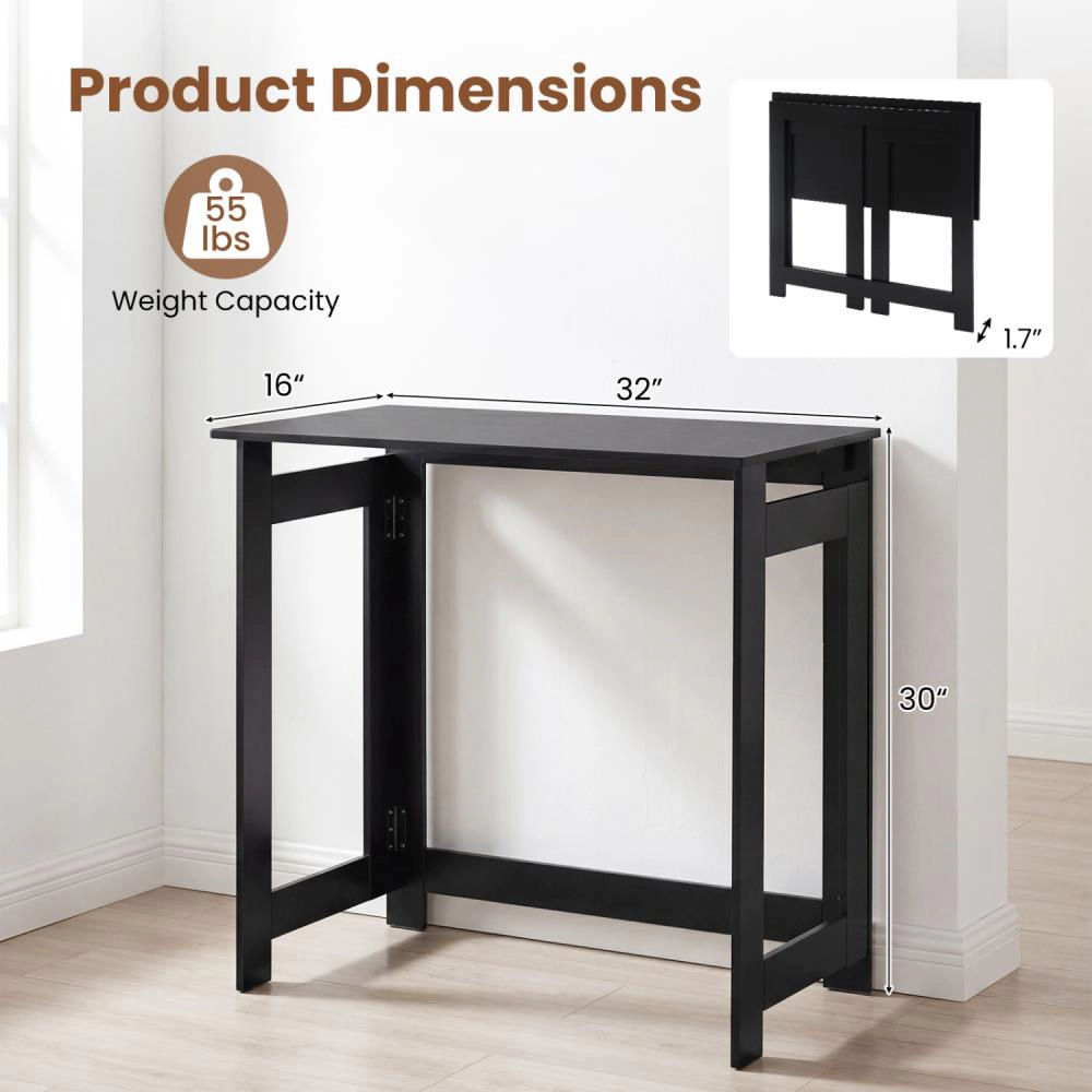 Hivvago Folding Console Table With Foldable Legs