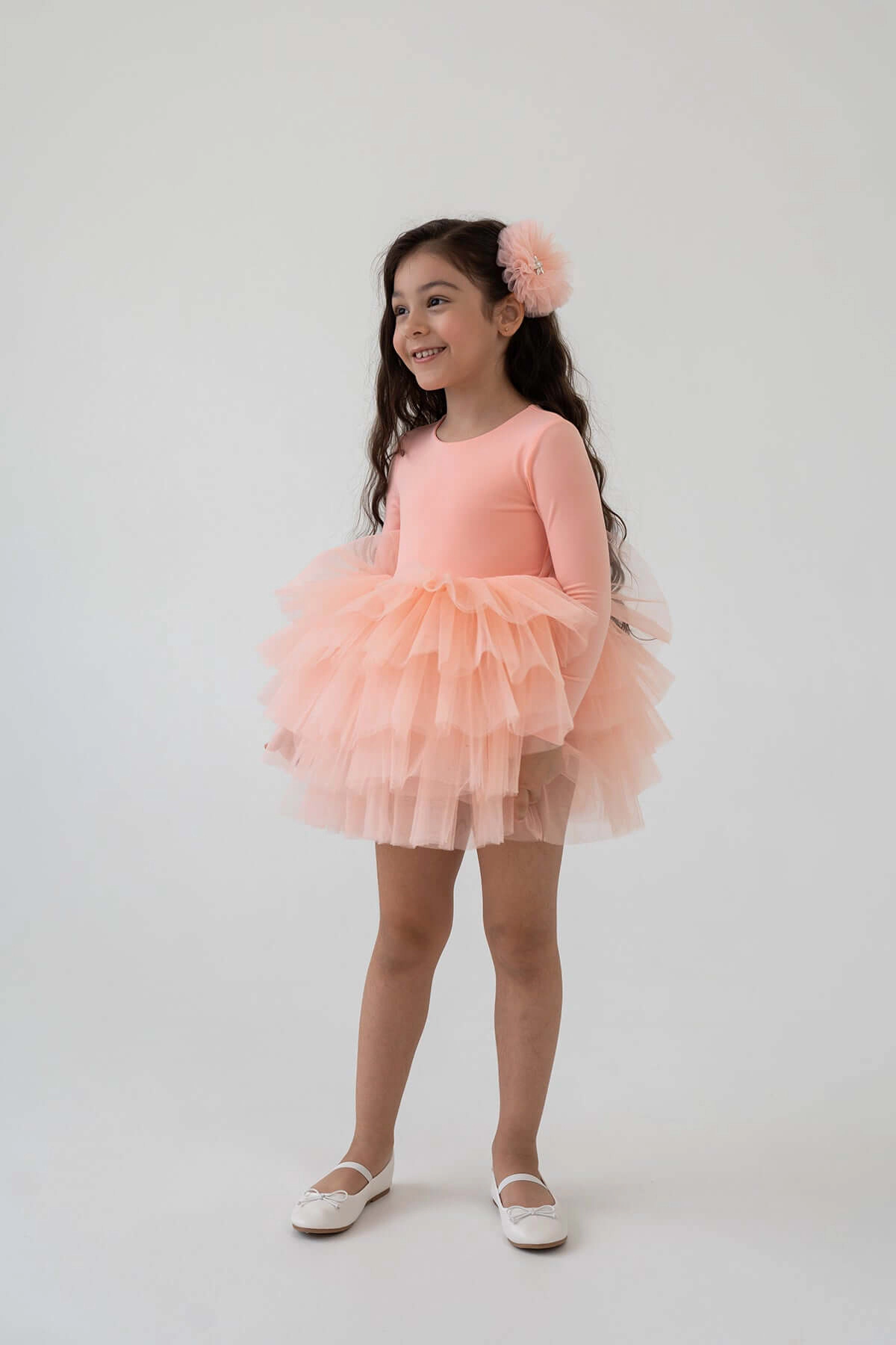 Mini Celebrities Girls Salmon Peony Tutu Dress