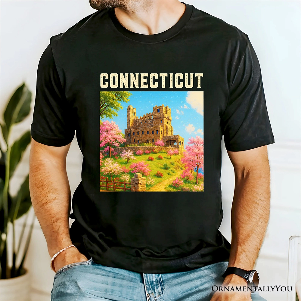 OrnamentallyYou Unisex Charming Connecticut State Gillette Castle T-Shirt