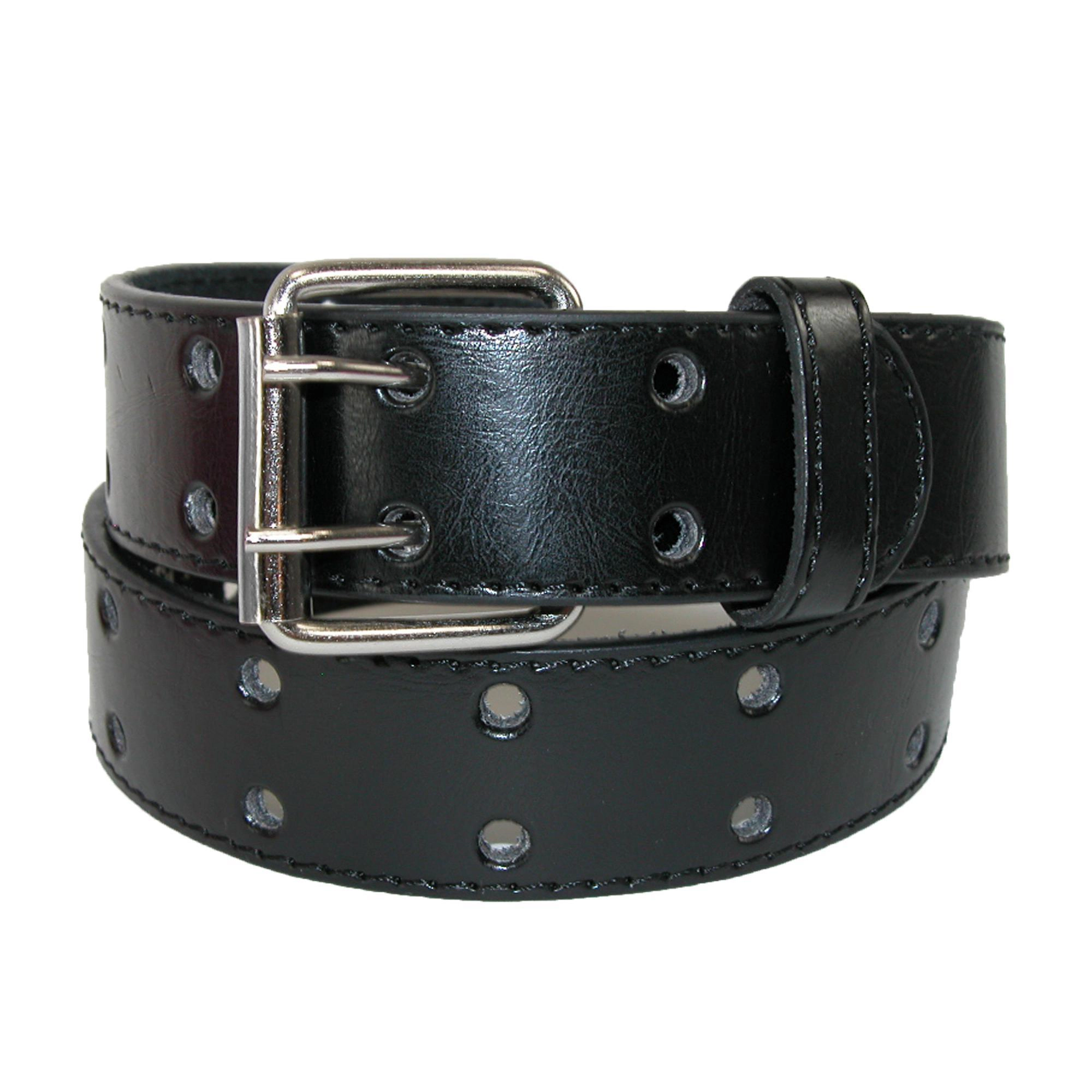 CTM® Kid's Leather Two Hole Jean Belt (Pack of 2 Colors)