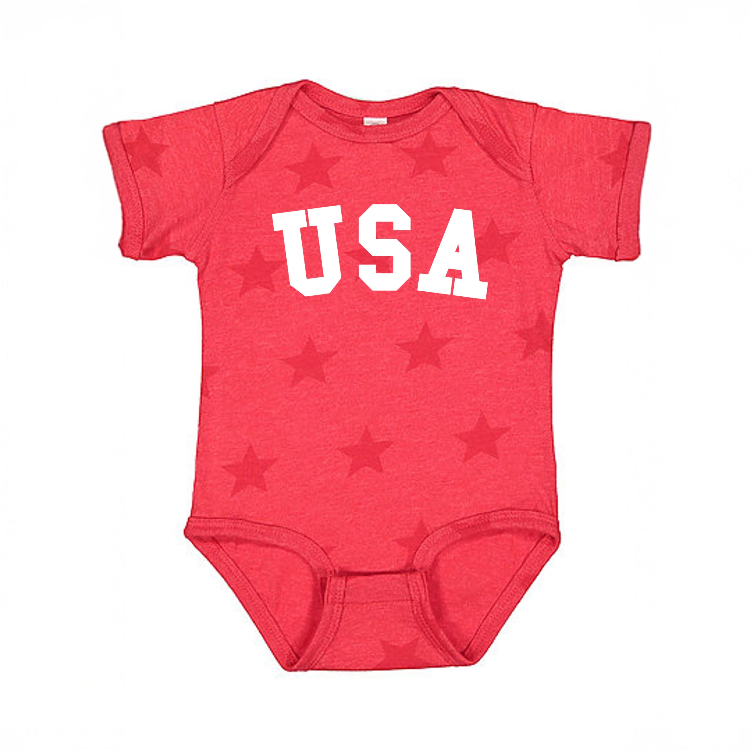 The Juniper Shop - USA Bold Baby Short Sleeve Star Bodysuit