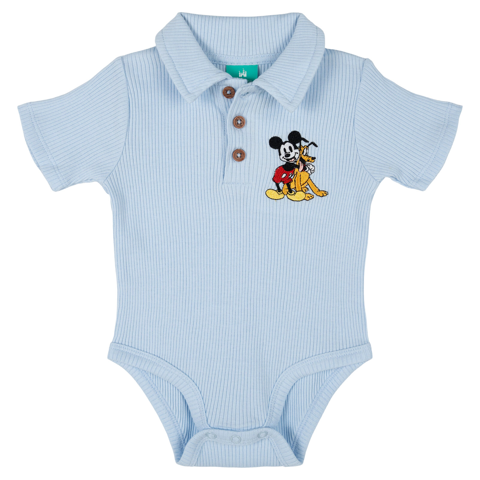 Disney Mickey Mouse Baby Boys' 2-Piece Polo Bodysuit and Shorts Set
