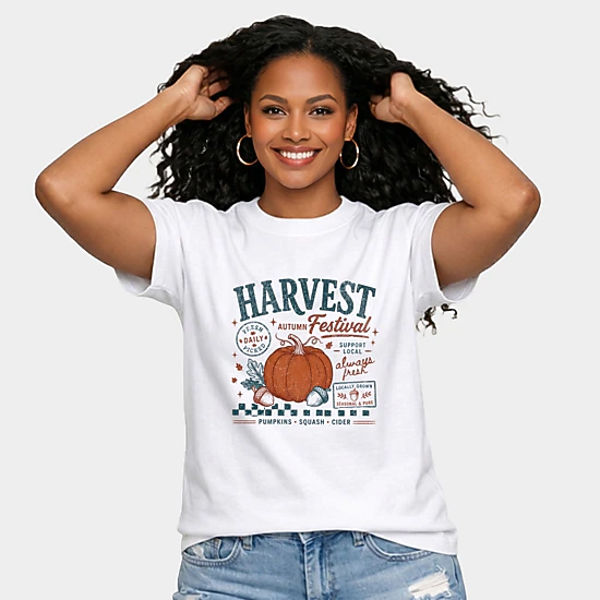 Simply Sage Market - Women's Relaxed Boxy Tee - Autumn Harvest Festival
